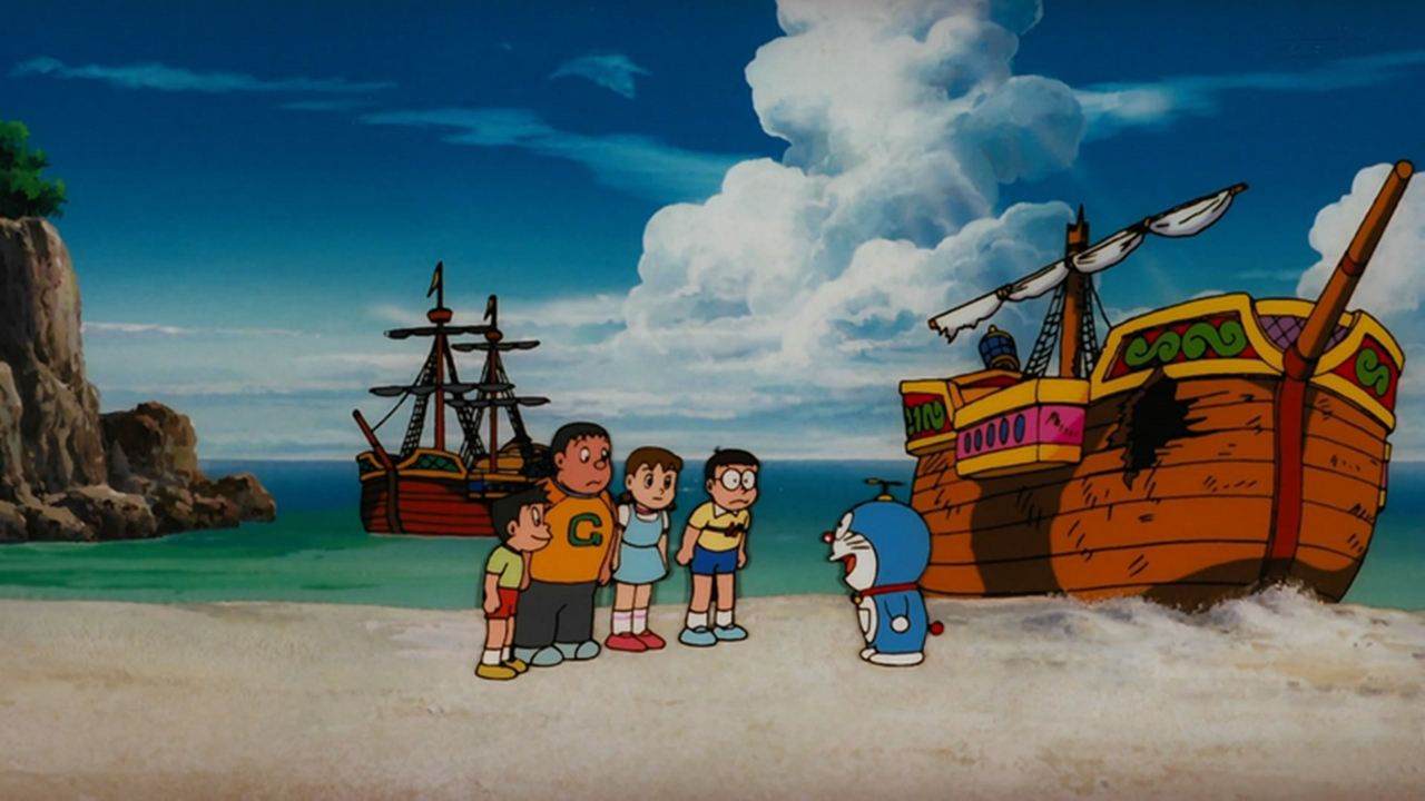 Scen från Doraemon: Nobita's Great Adventure in the South Seas