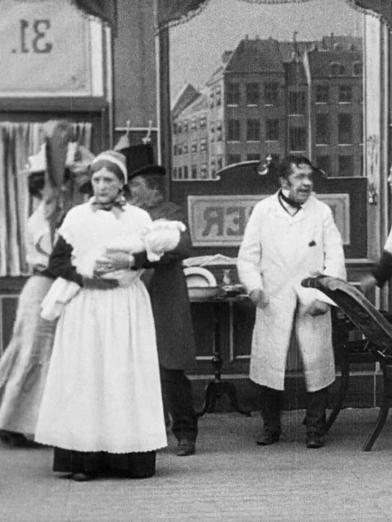 The Barber's Baby's Christening Backdrop