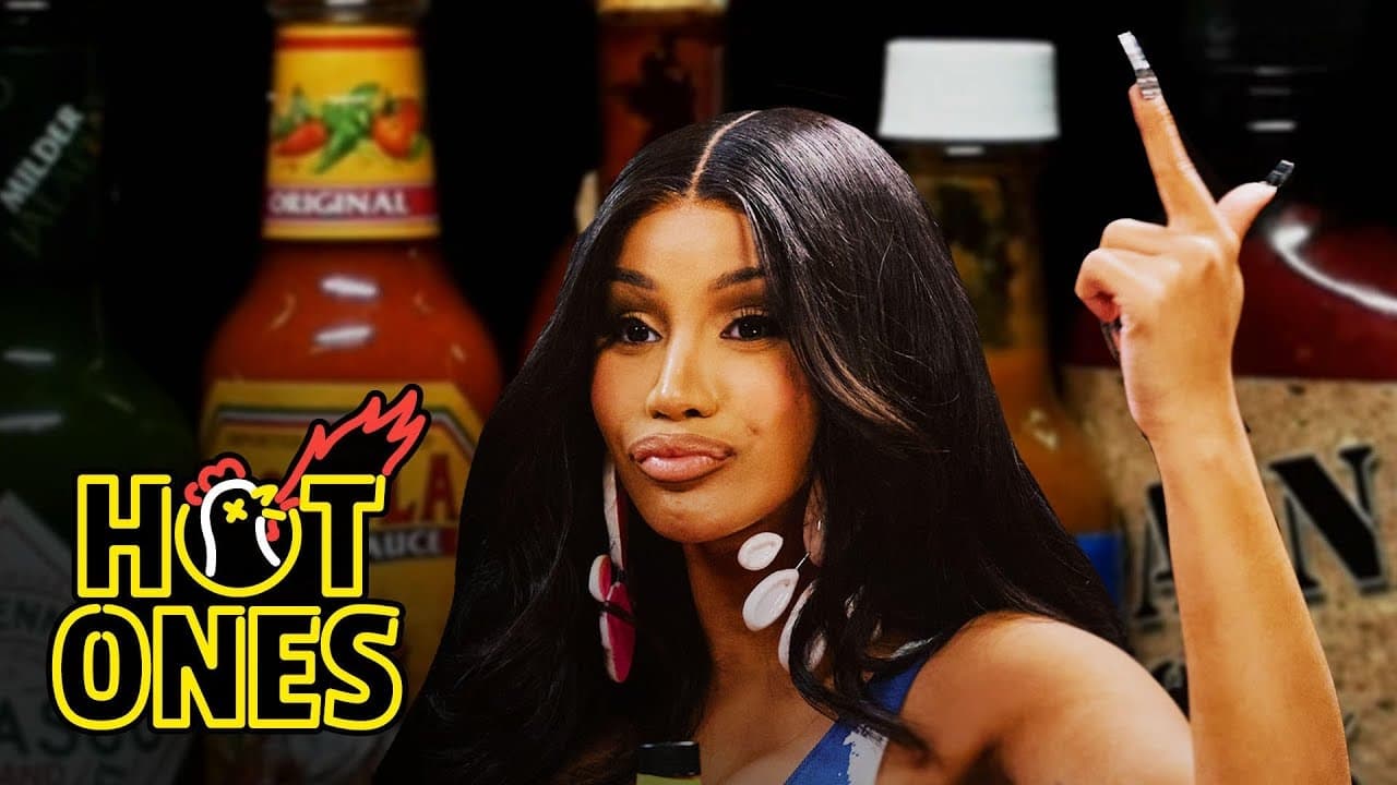 Hot Ones - Season 22 Episode 2 : Cardi B Tries Not to Panic While Eating Spicy Wings