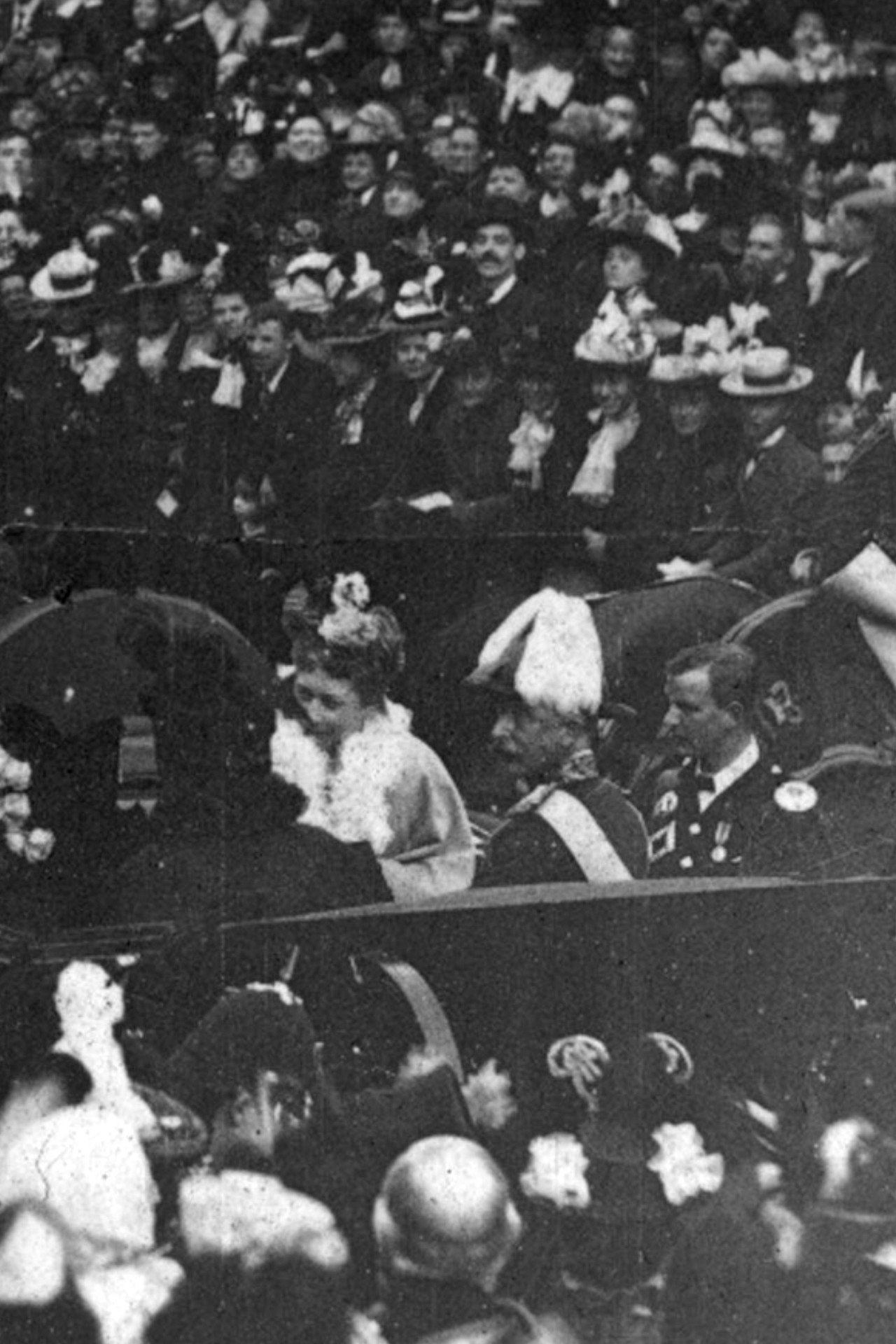 Her Majesty the Queen Arriving at South Kensington on the Occasion of the Laying of the Foundation Stone of the Victoria & Albert Museum Backdrop