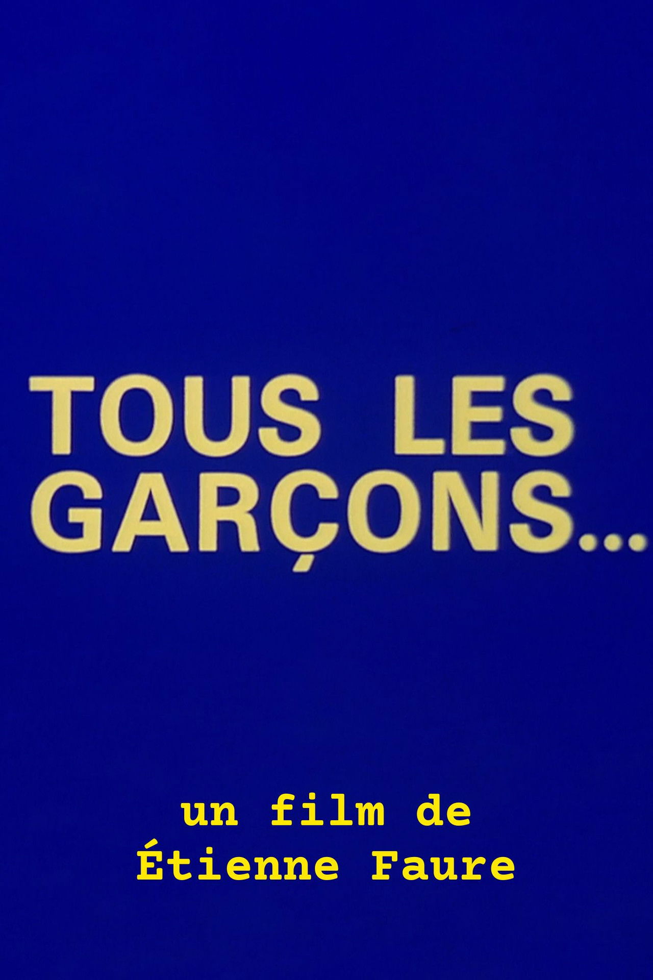 Tous les garçons... Backdrop