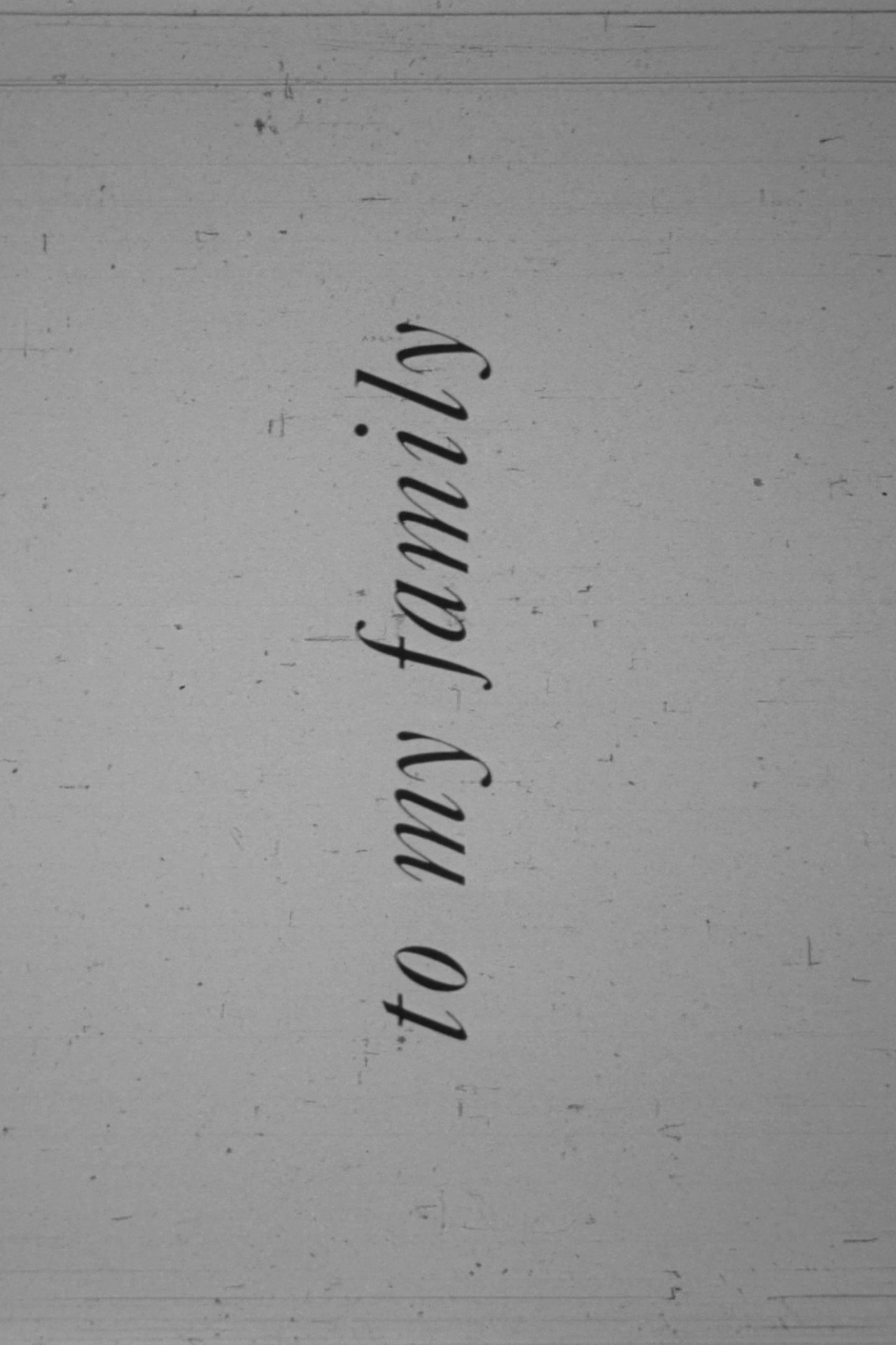 To My Family filmaffisch