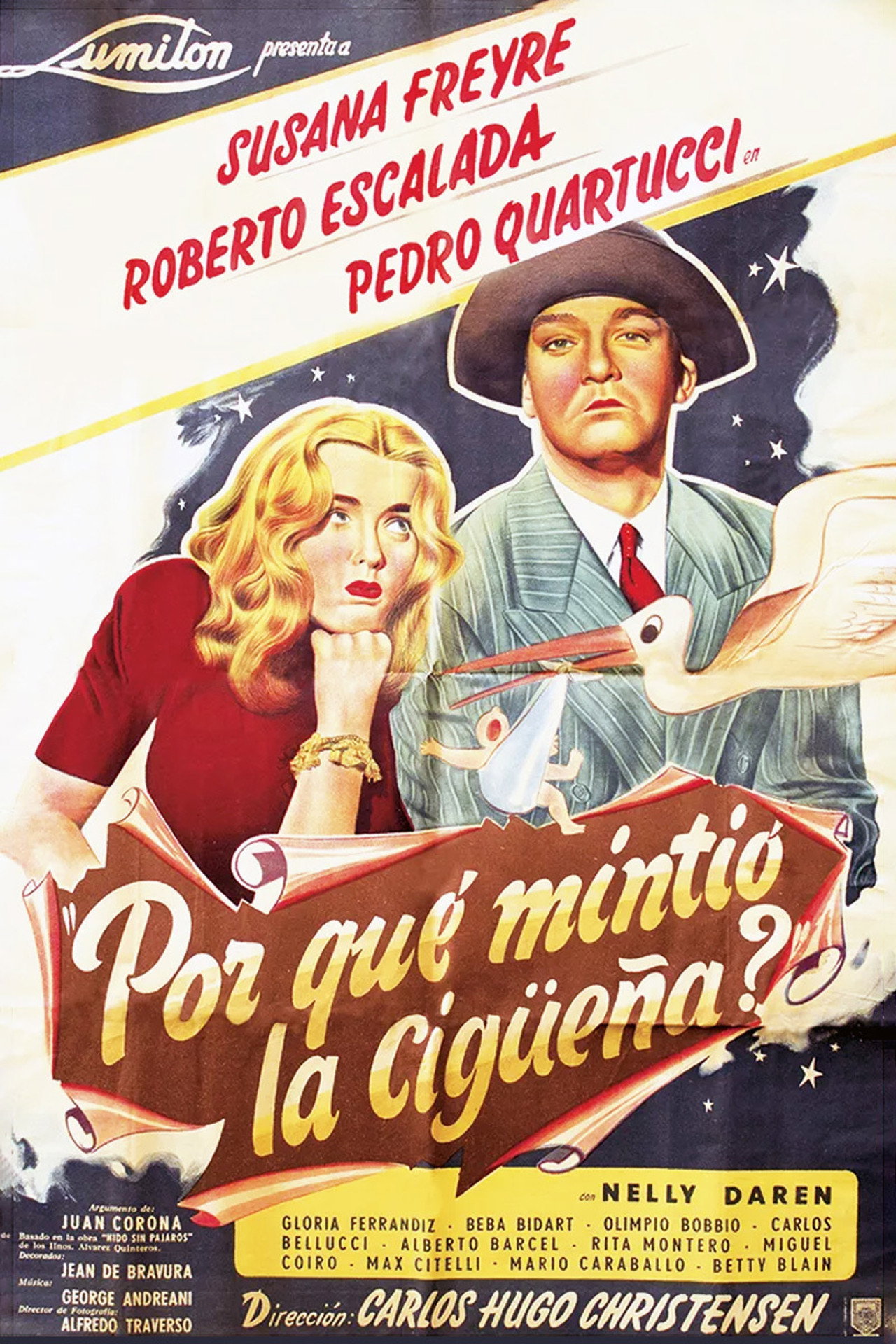 ¿Por qué mintió la cigüeña? filmaffisch