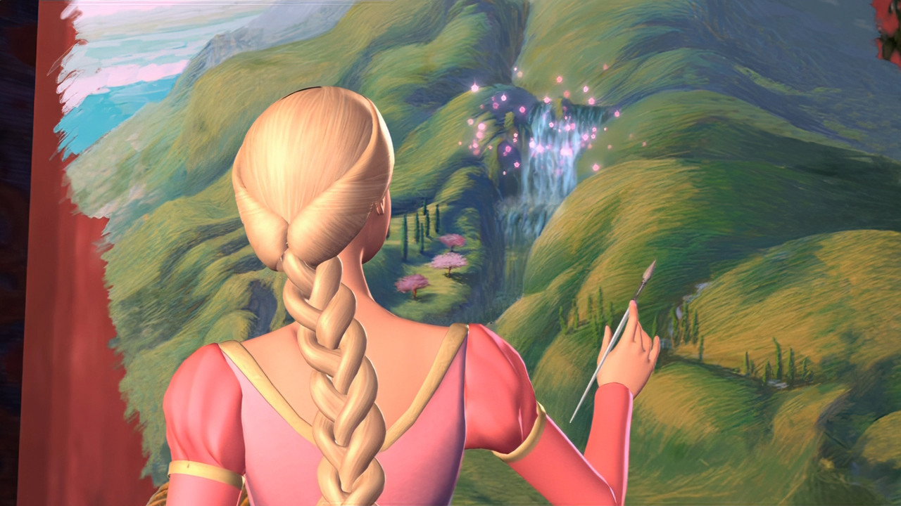 Barbie as Rapunzel background 41
