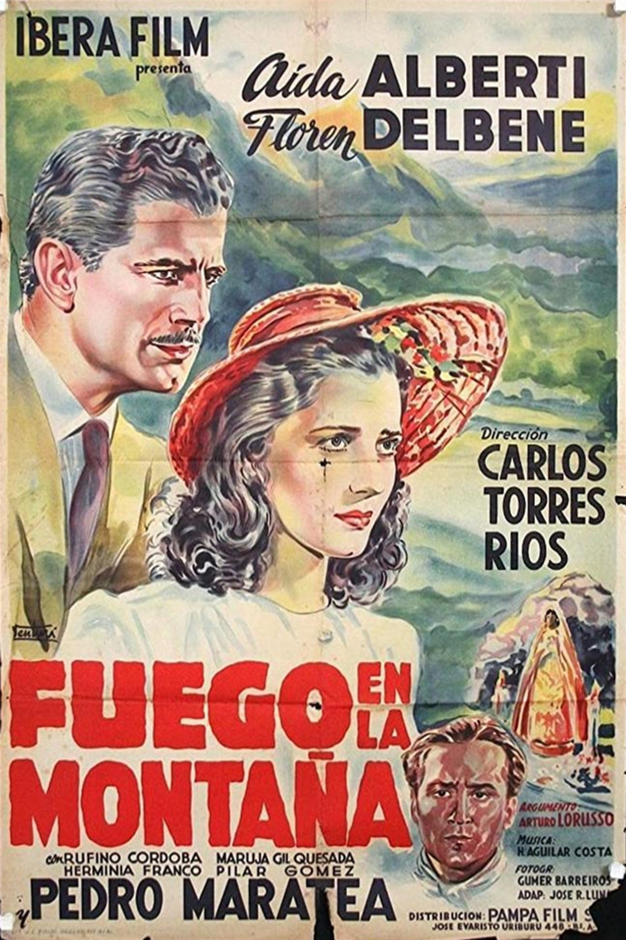 Fuego en la montaña filmaffisch