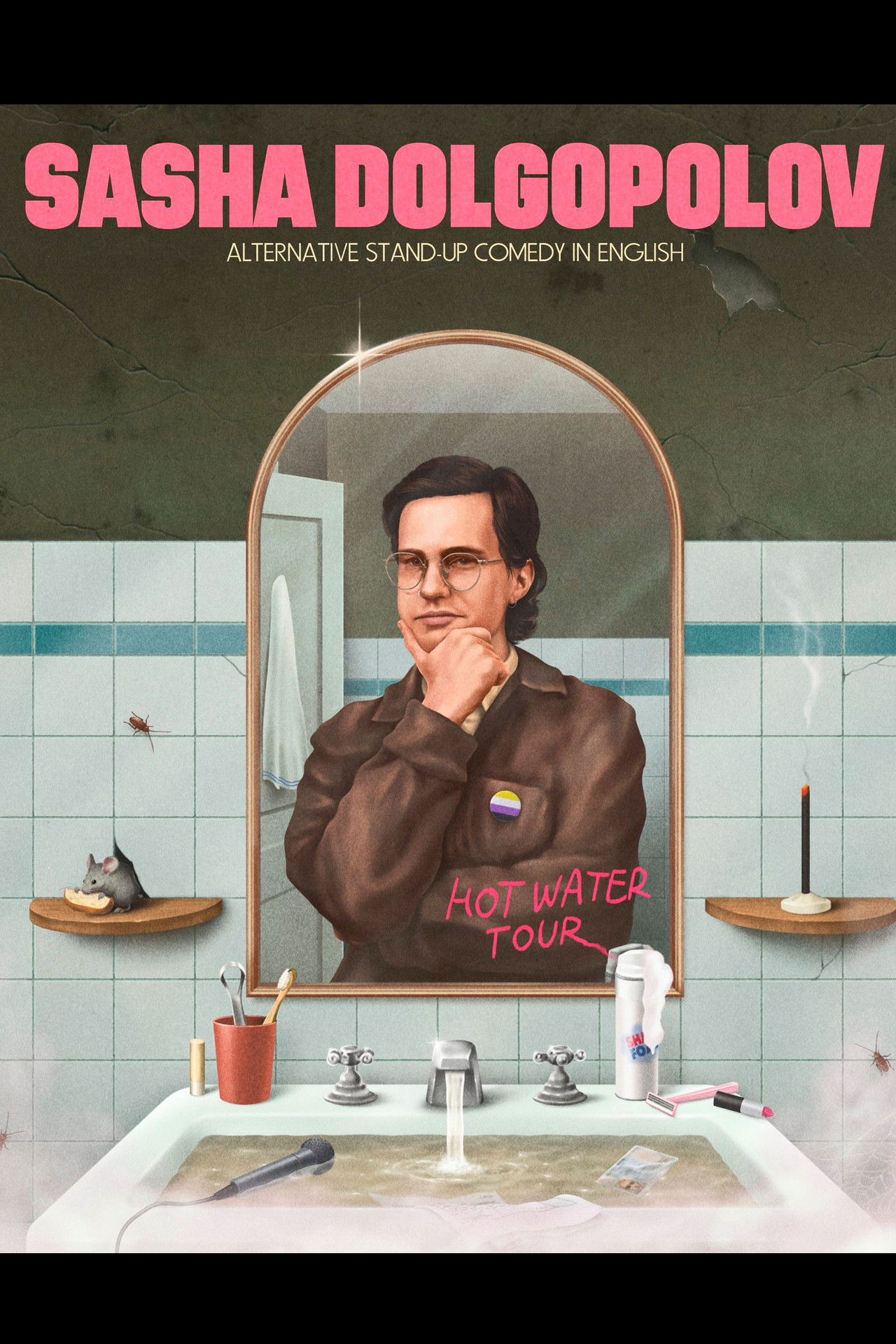 Sasha Dolgopolov: My First Stand-Up in English! Backdrop