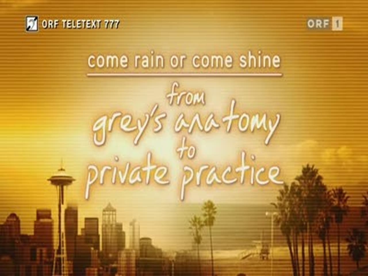 Private Practice - Season 0 Episode 1 : Come Rain Or Shine: From Grey's Anatomy To Private Practice