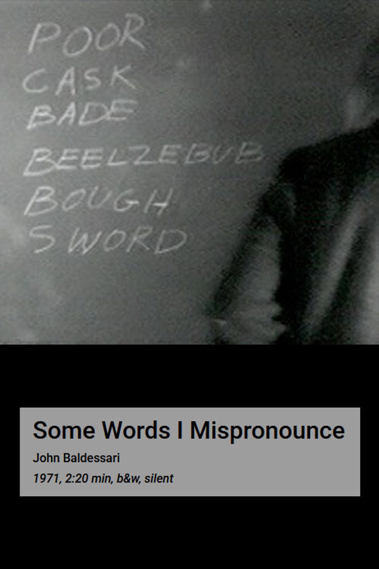 Some Words I Mispronounce