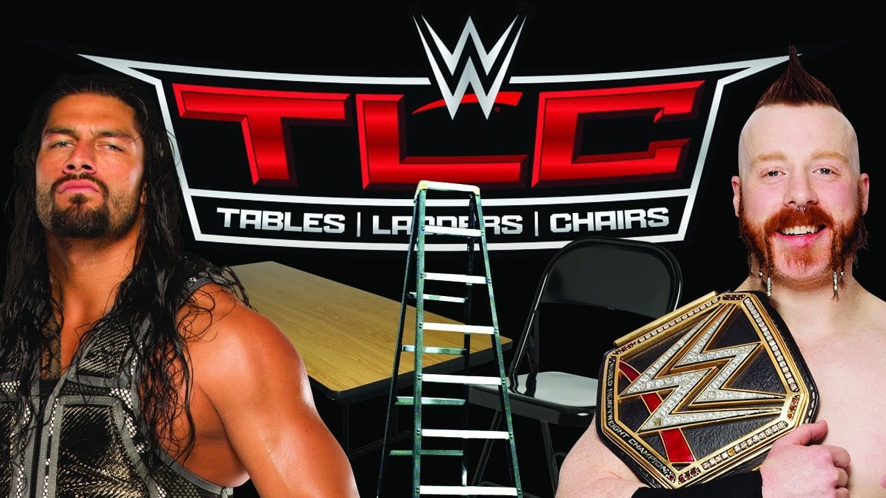 Scen från WWE TLC: Tables, Ladders and Chairs 2015