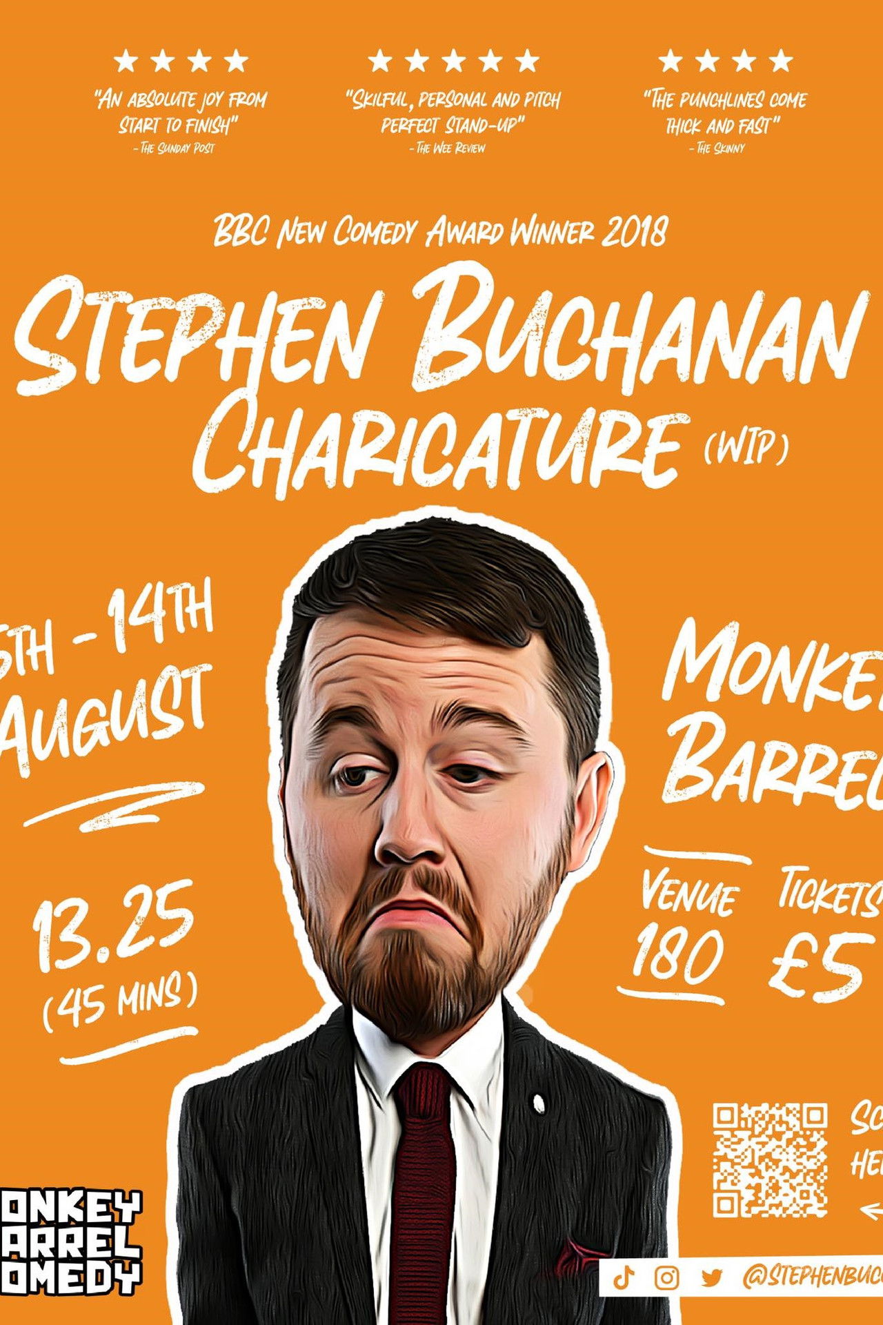 Stephen Buchanan: Charicature Backdrop