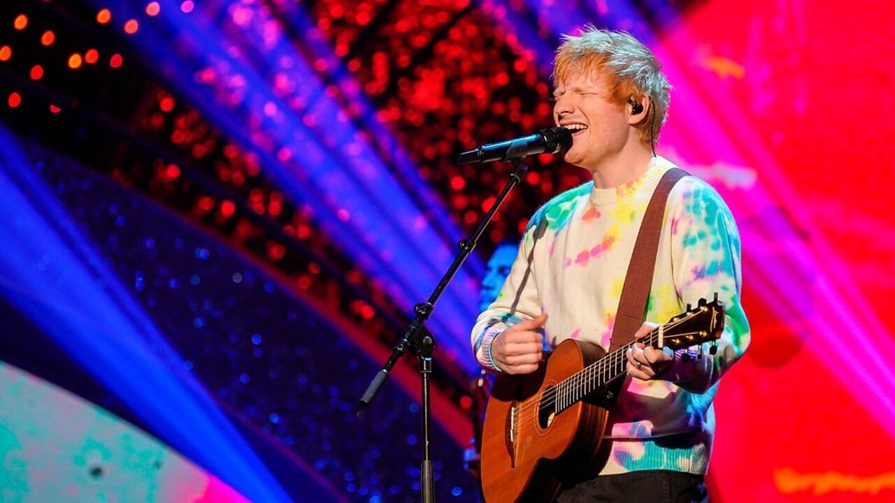 Ed Sheeran at the BBC background