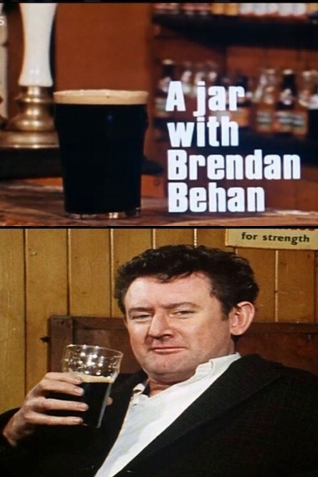 A Jar With Brendan Behan Backdrop