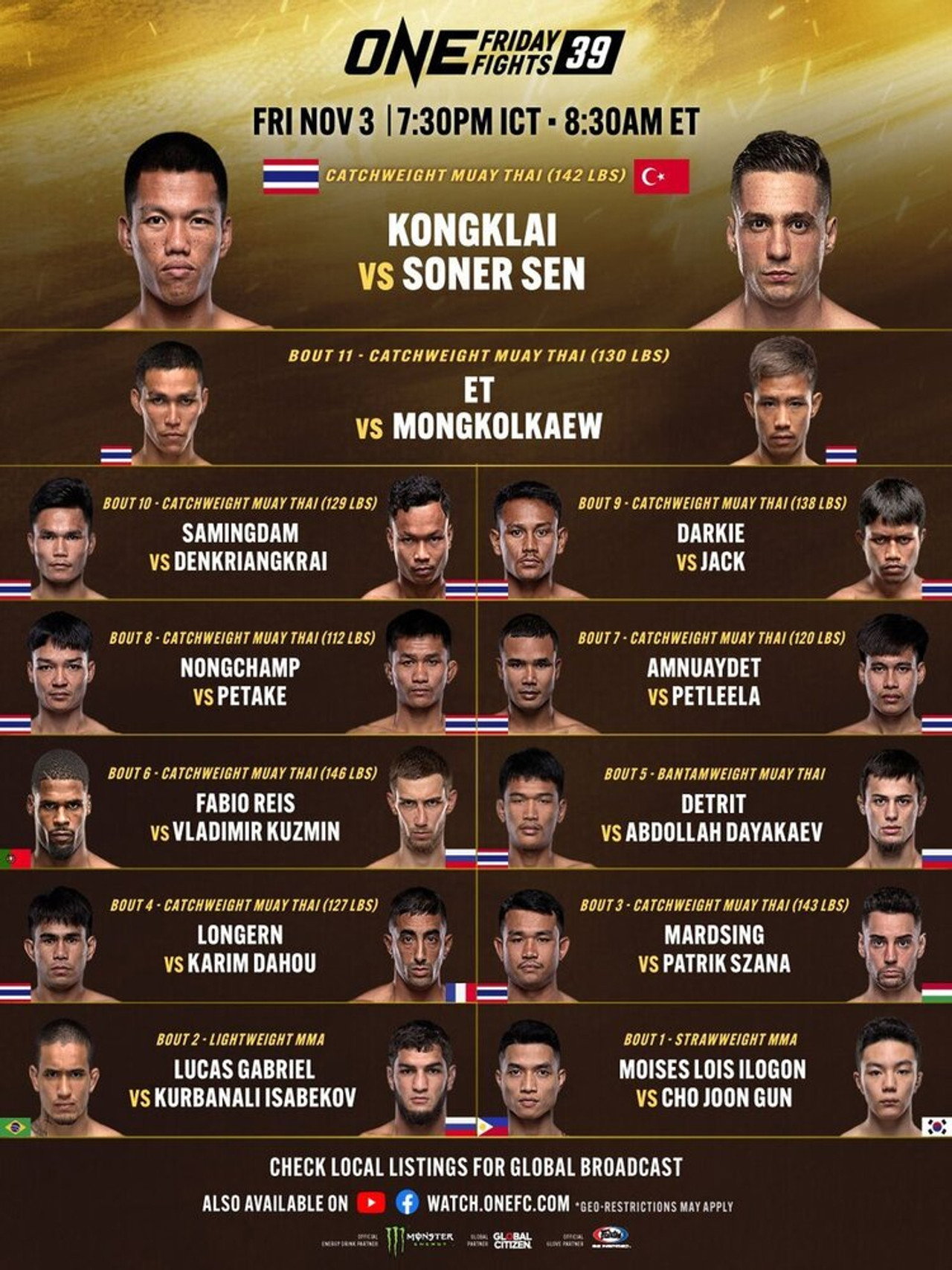 ONE Friday Fights 39: Kongklai vs. Sen filmaffisch