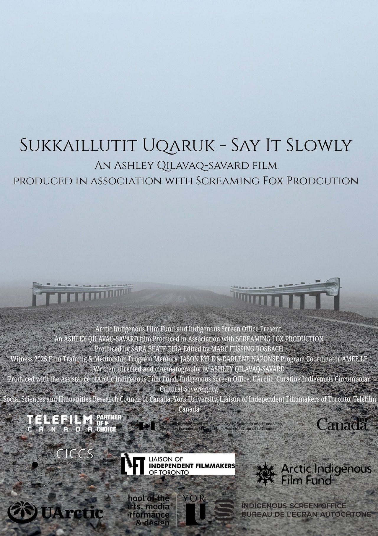 Sukkaillutit Uqaruk (Say It Slowly) filmaffisch