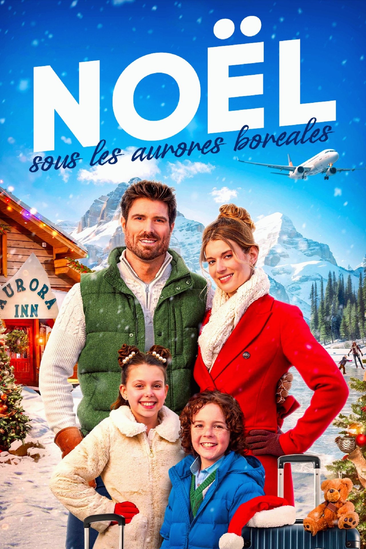 Noël sous les aurores boréales poster
