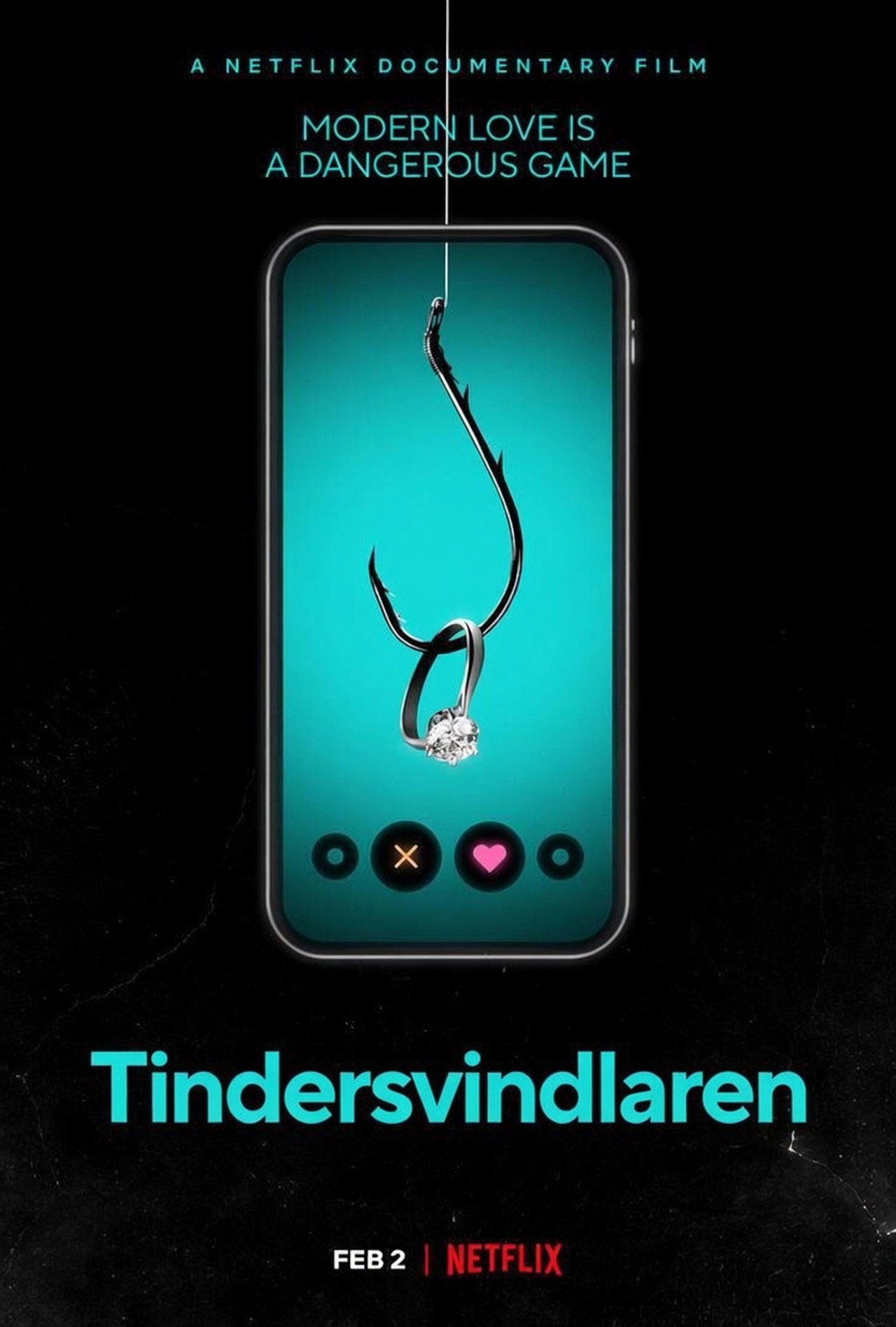 Tindersvindlaren filmaffisch