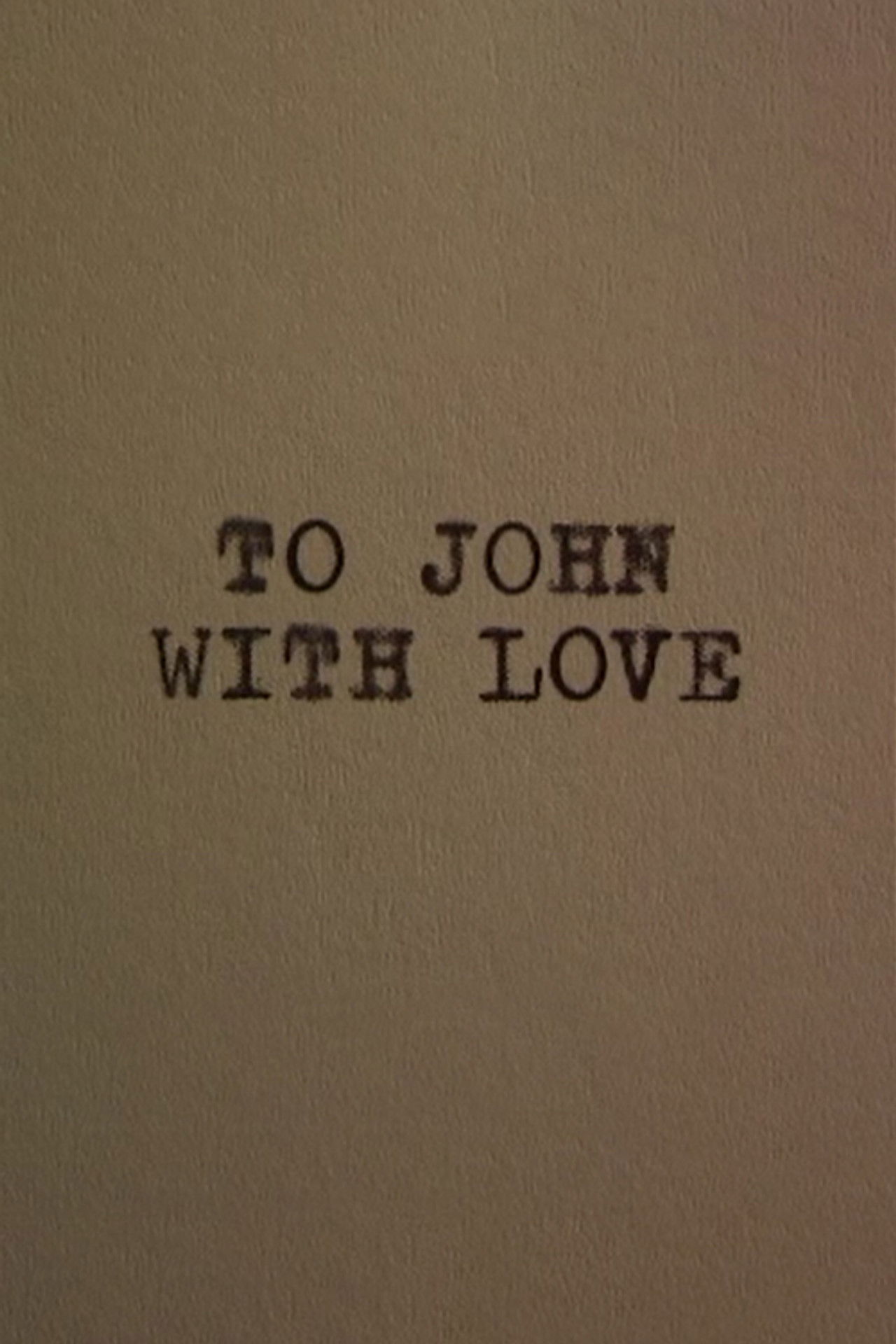 To John With Love Backdrop