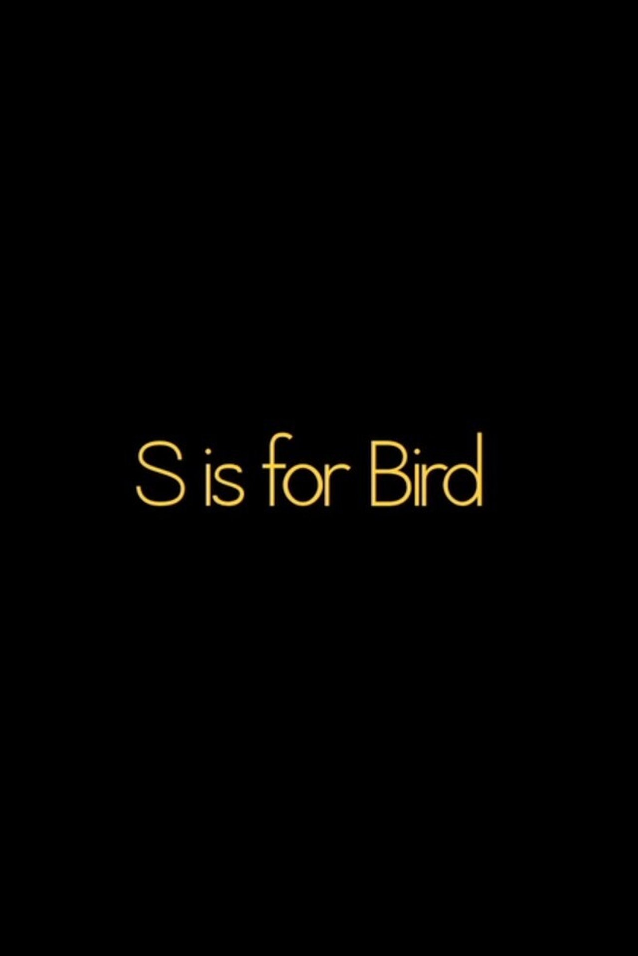 S is for BIRD S is for BIRD