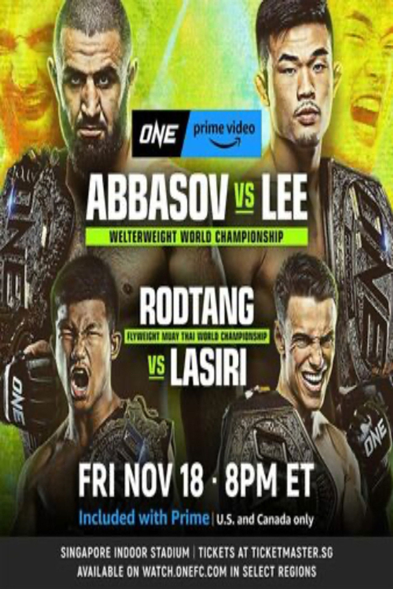 ONE on Prime Video 4: Abbasov vs. Lee Backdrop
