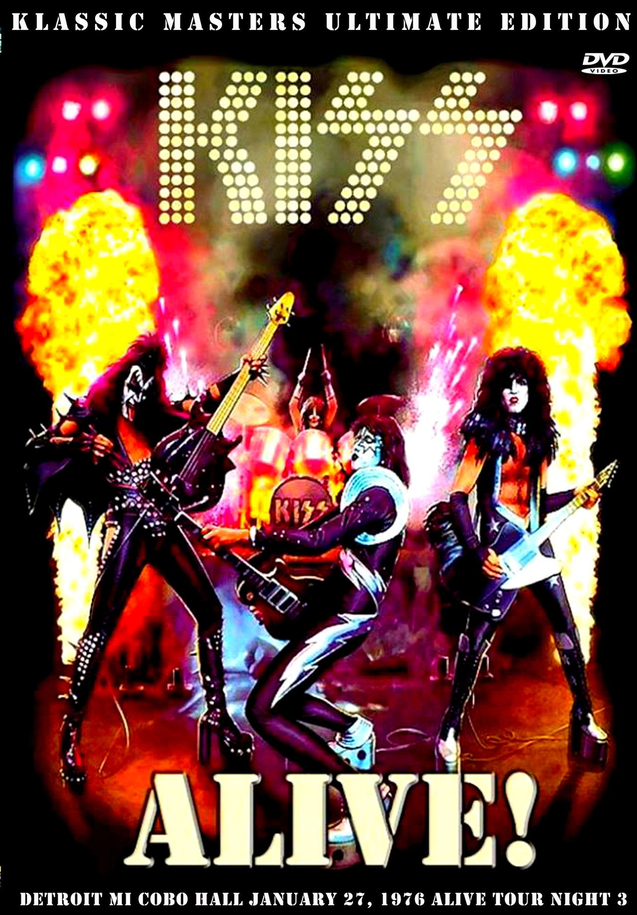 Kiss [1976] Detroit 1976 Backdrop