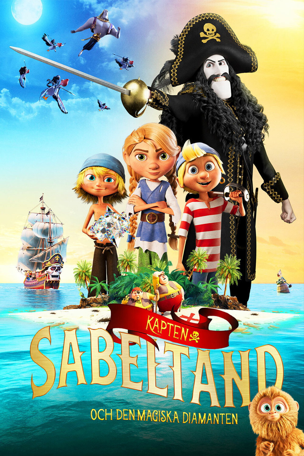 Kapten Sabeltand och den magiska diamanten filmaffisch