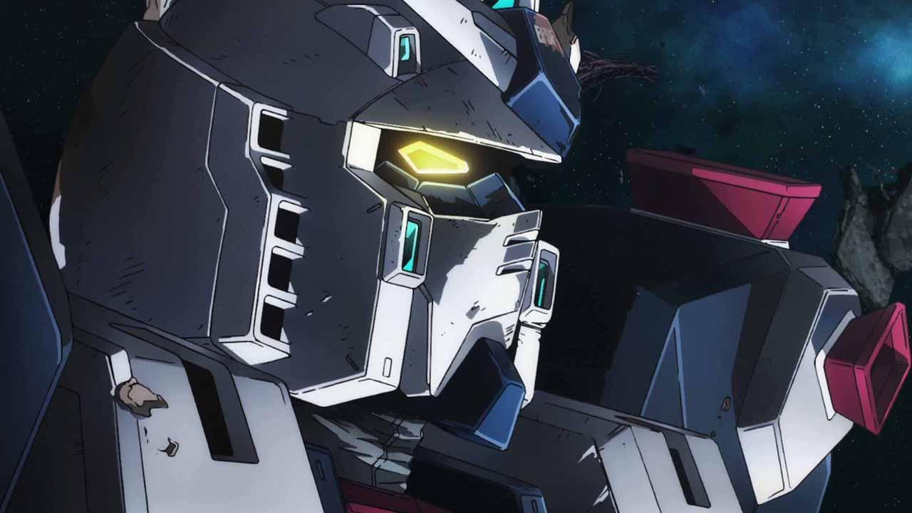 Scen från Mobile Suit Gundam Thunderbolt: December Sky