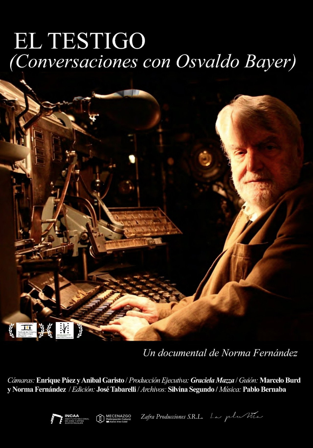 El testigo (Conversaciones con Osvaldo Bayer) filmaffisch