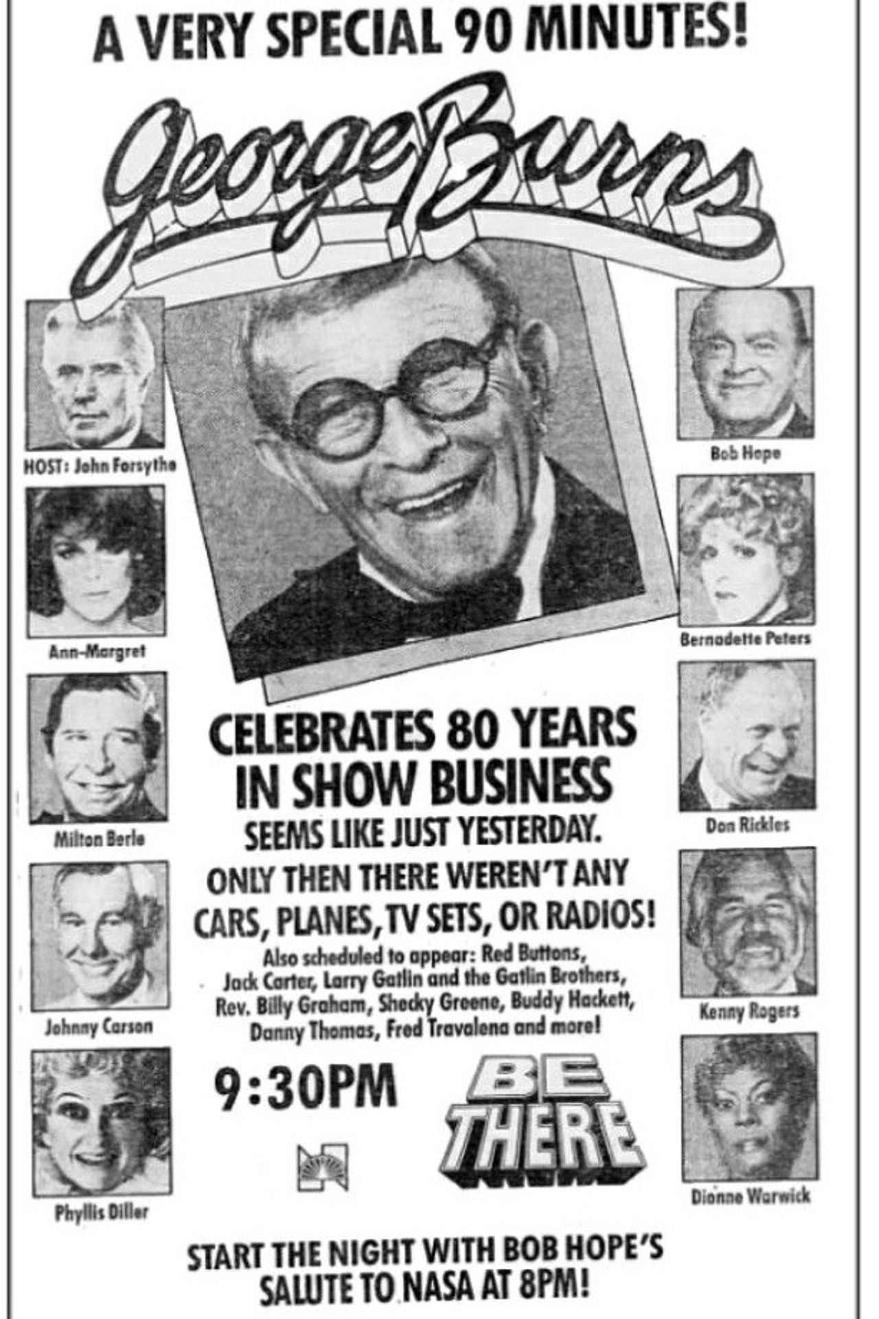 George Burns Celebrates 80 Years in Show Business Backdrop