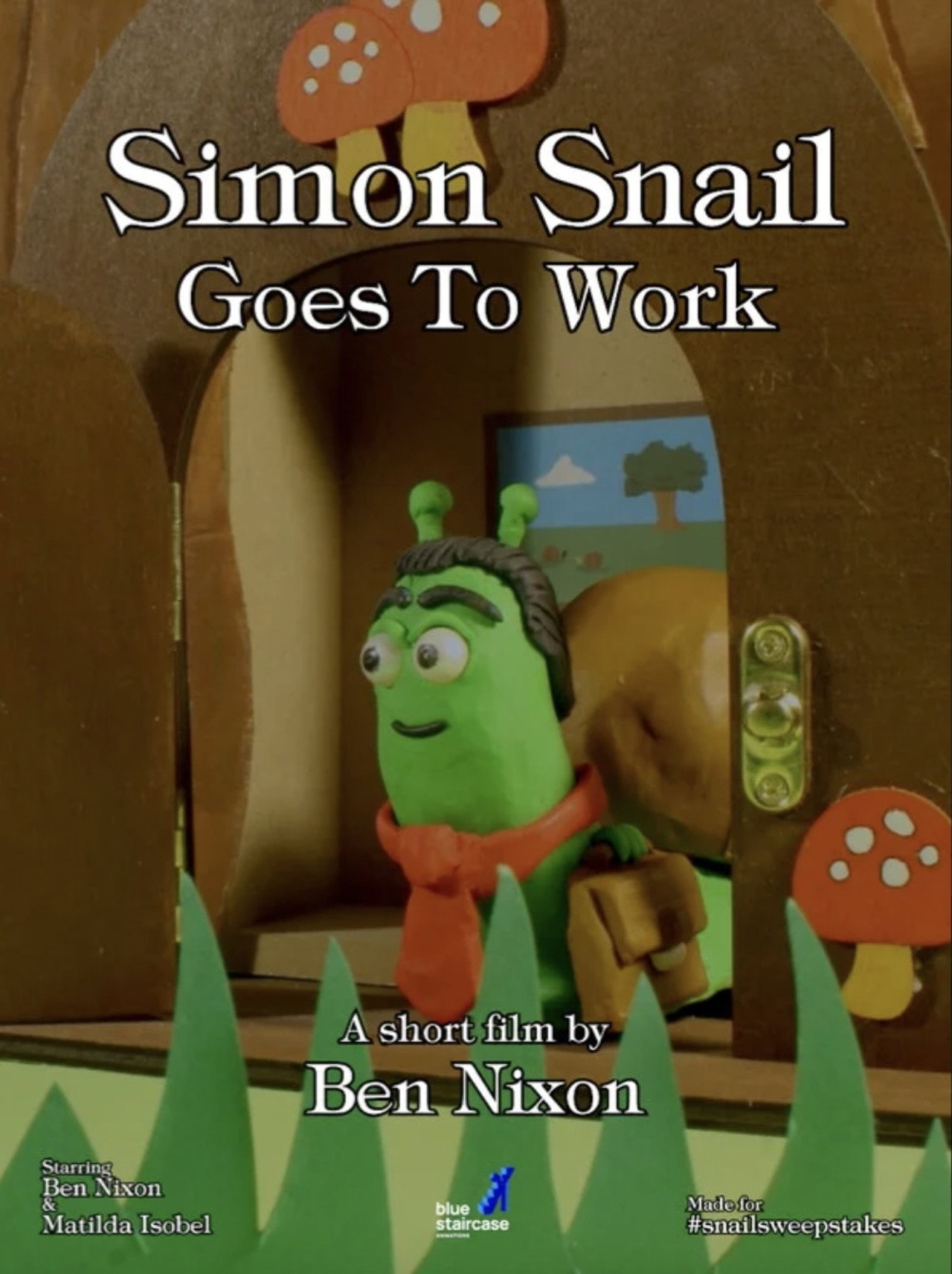 Simon Snail Goes To Work Backdrop
