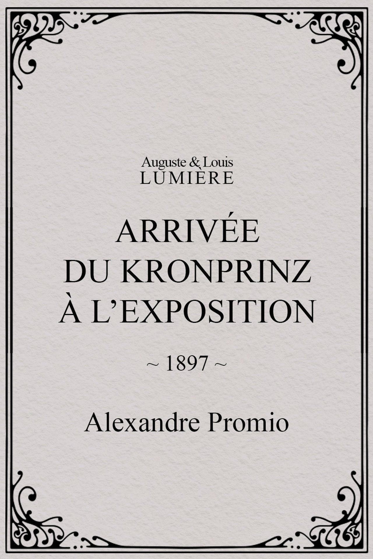 Arrivée du kronprinz à l’exposition
