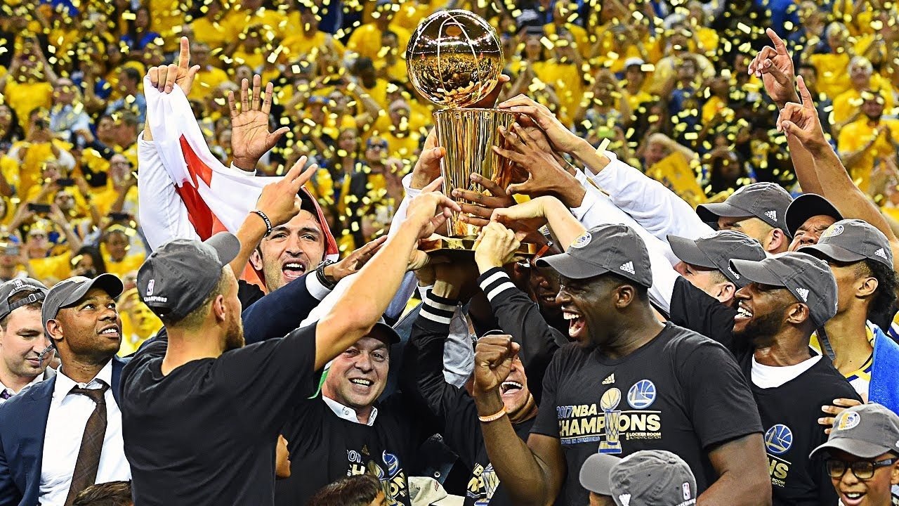 Scen från 2017 NBA Champions: Golden State Warriors