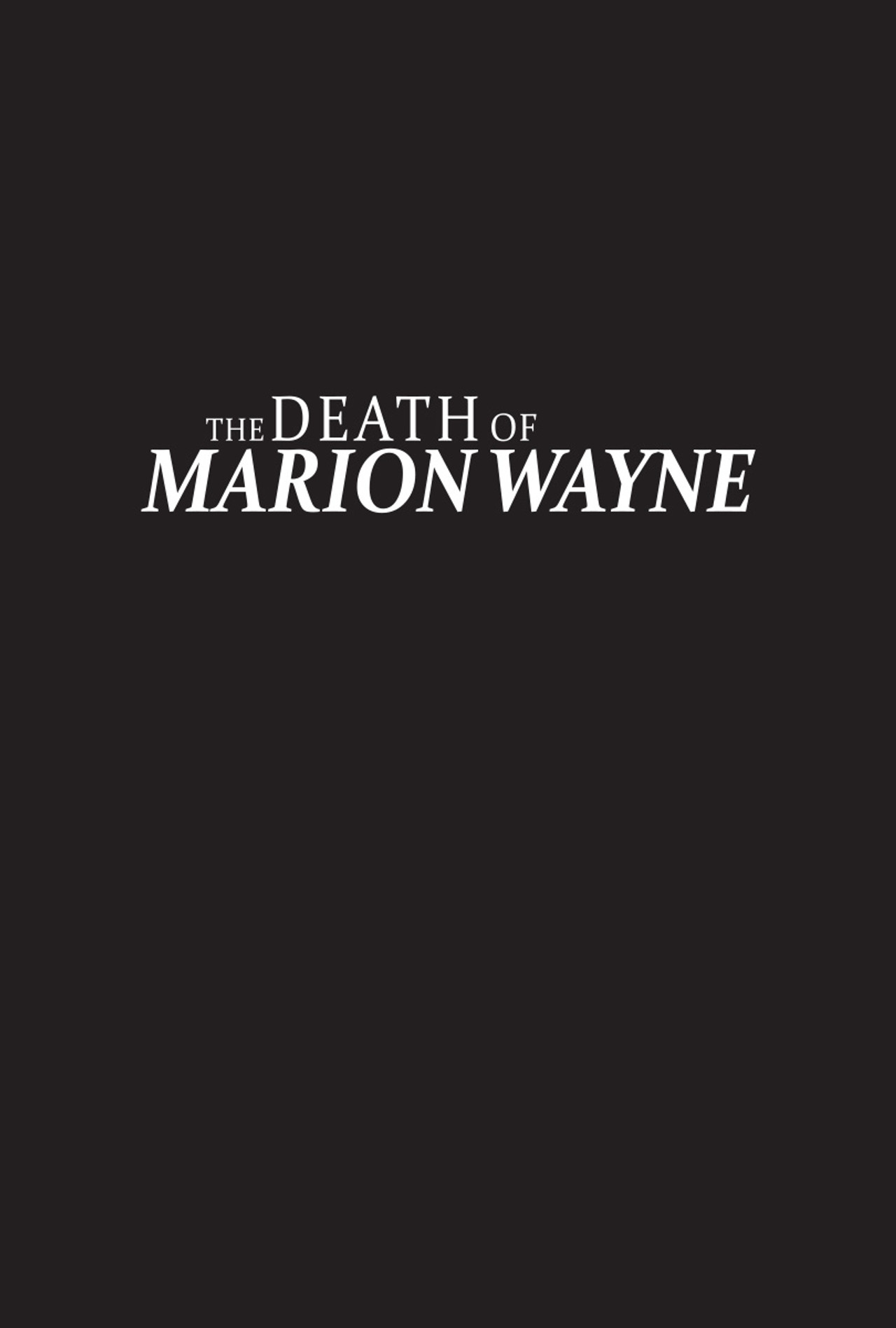 The Death of Marion Wayne Backdrop