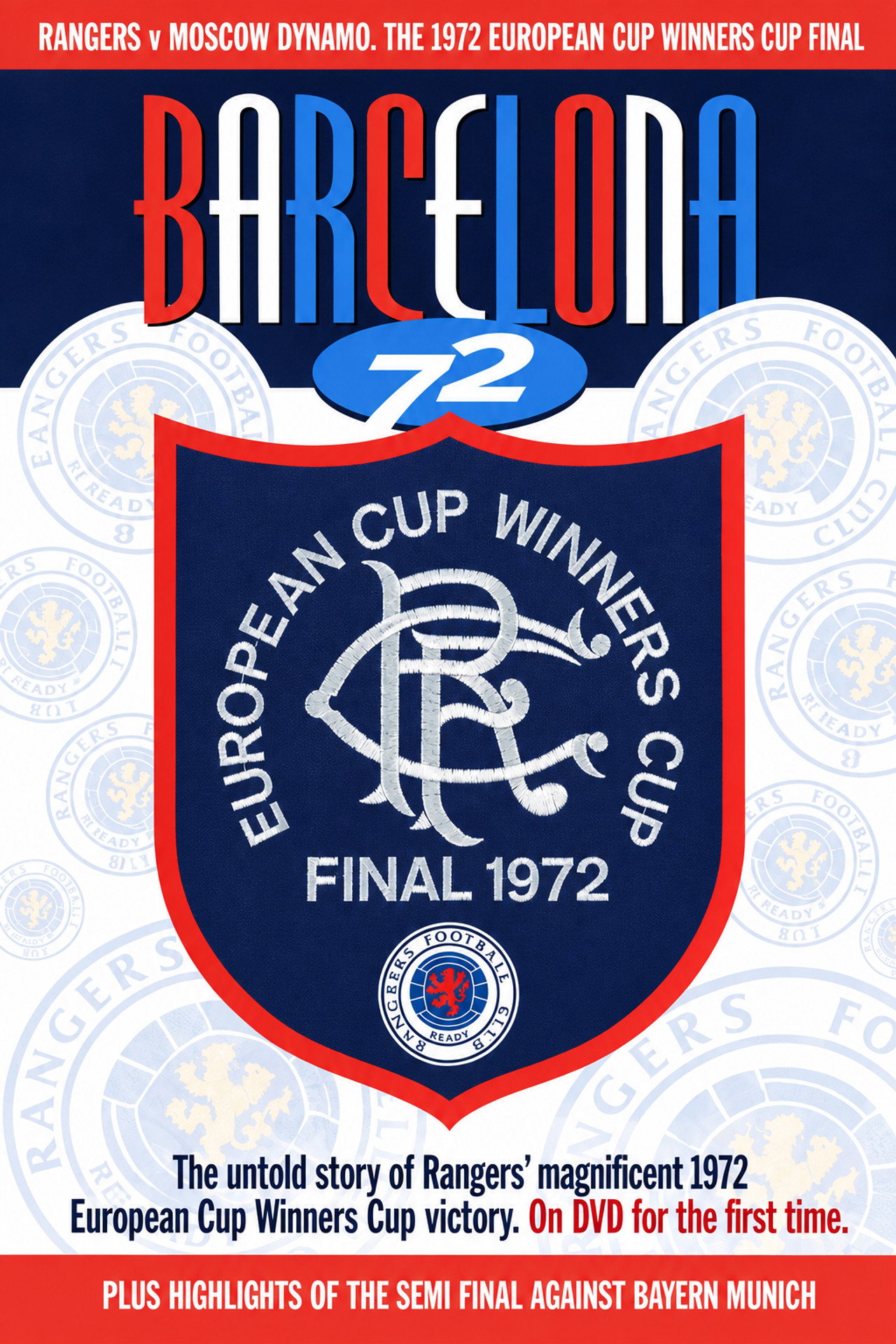 Rangers F.C - Barcelona ’72 European Cup Winner Cup poster