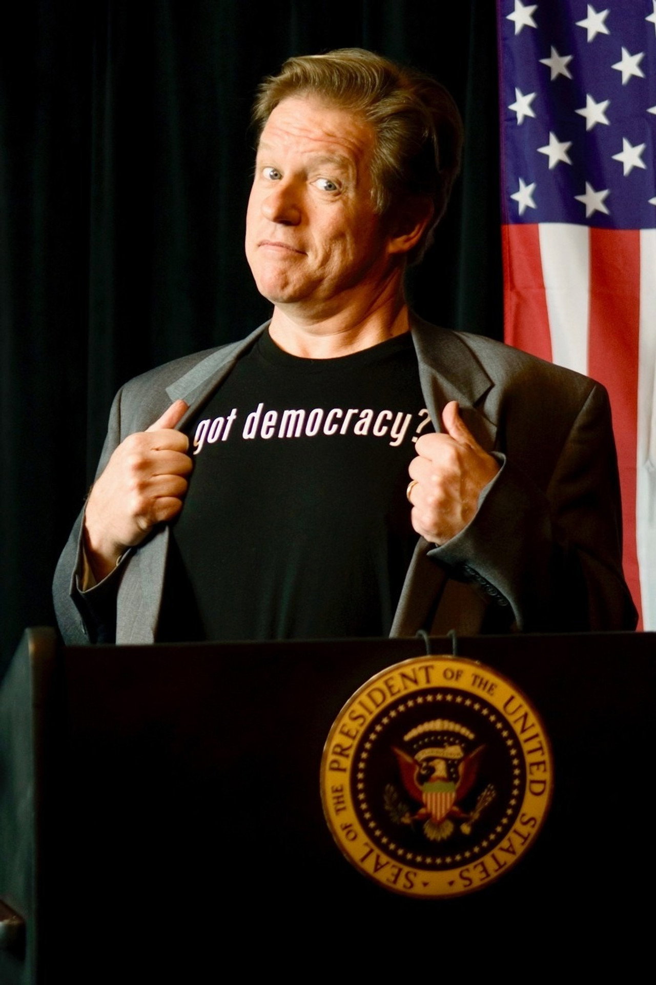 Jimmy Tingle: : The "Radical" Middle- Why Would A Comedian Run For Office? Backdrop