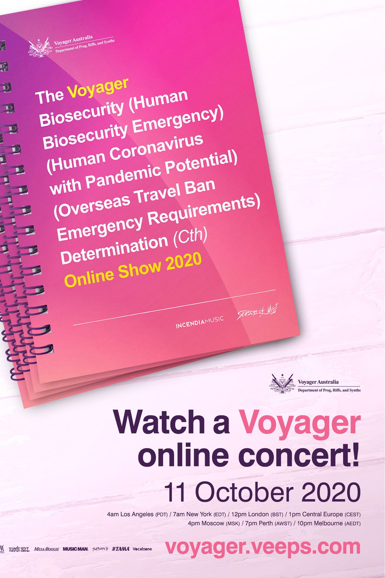 Voyager - Department of Synths and Riffs Online Live Show filmaffisch