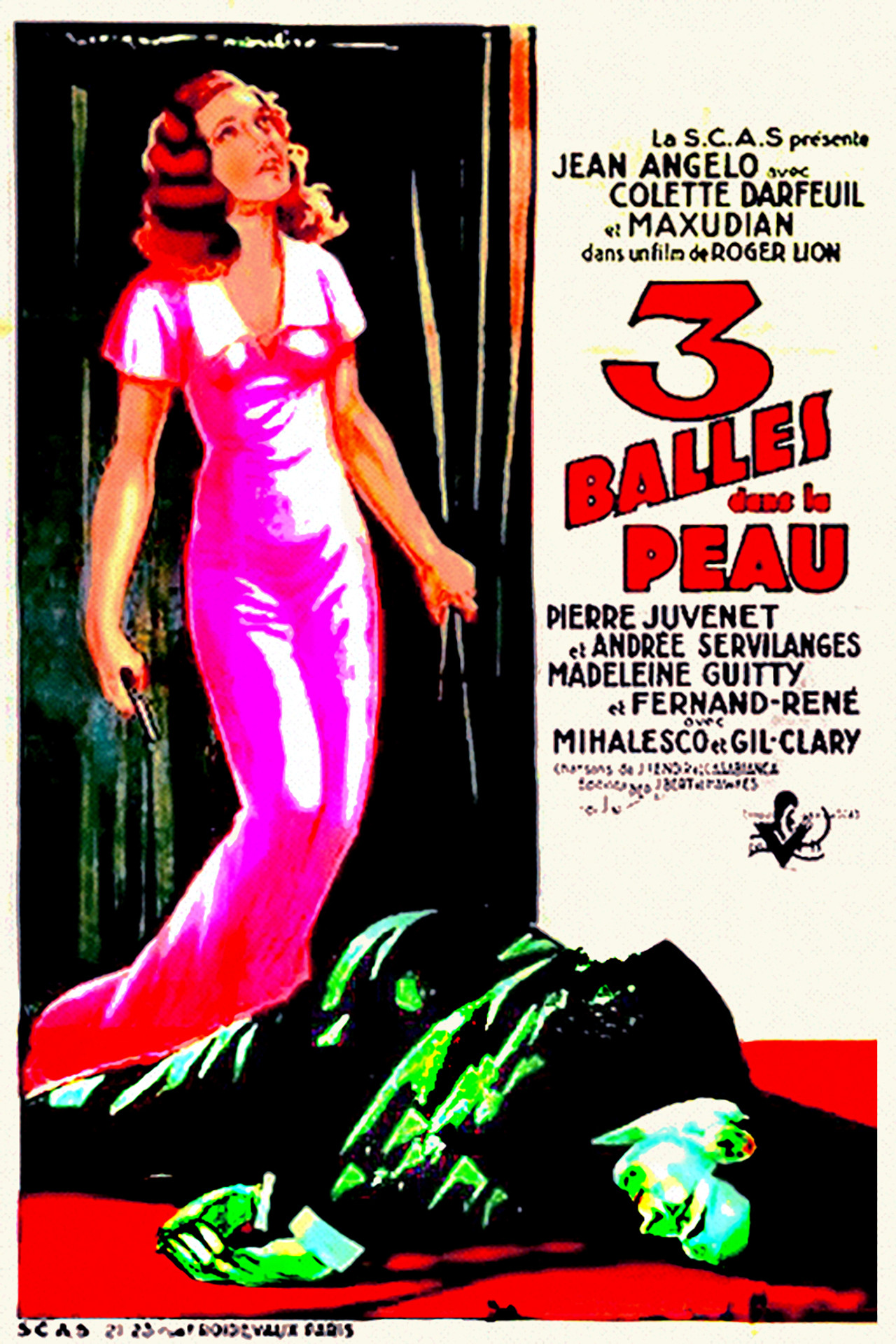Trois Balles Dans La Peau filmaffisch