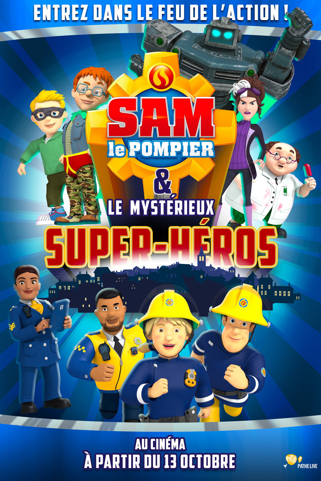 Sam le pompier & le mystérieux Super-Héros filmaffisch