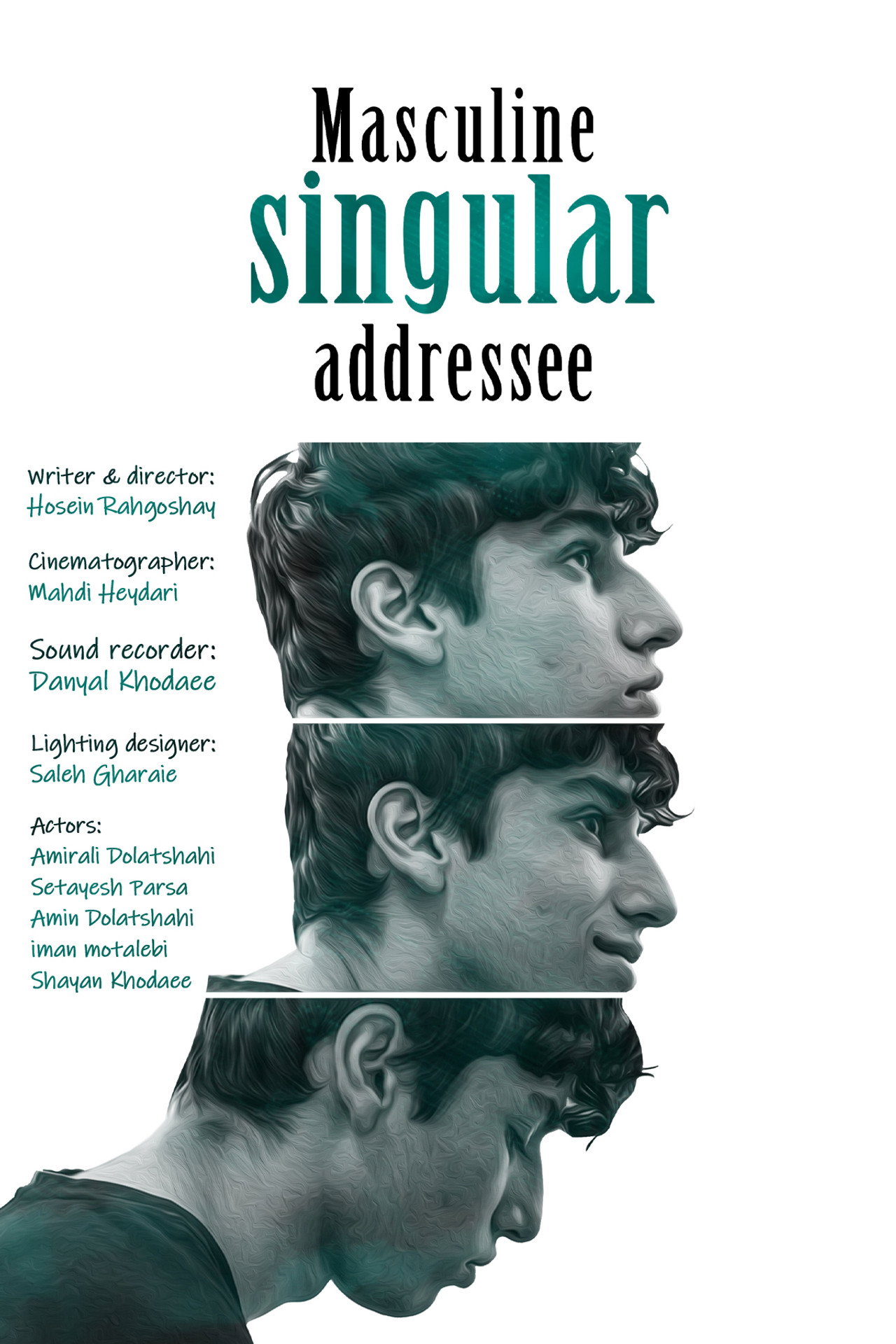 Masculine singular addressee poster