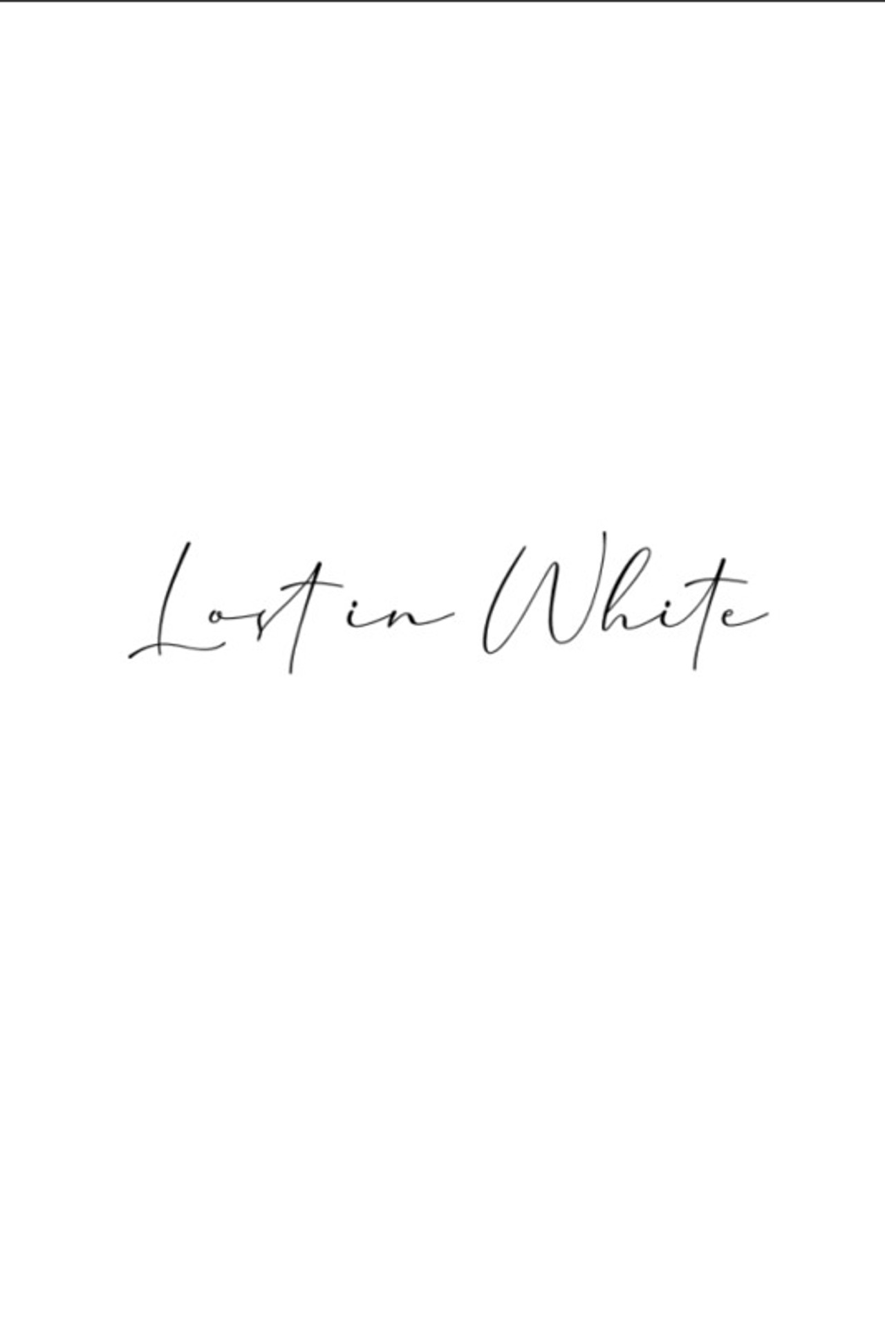 Lost in White