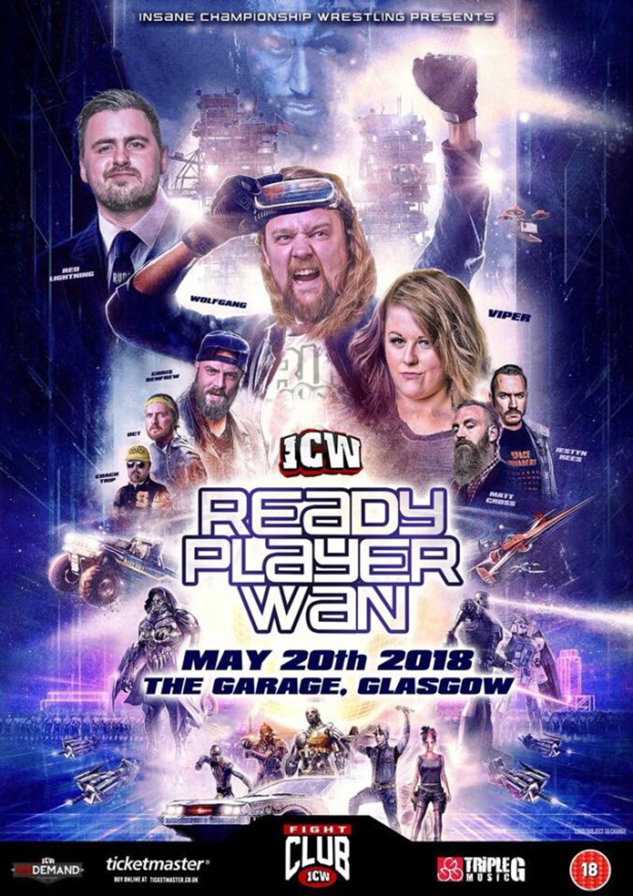 ICW Ready Player Wan Backdrop