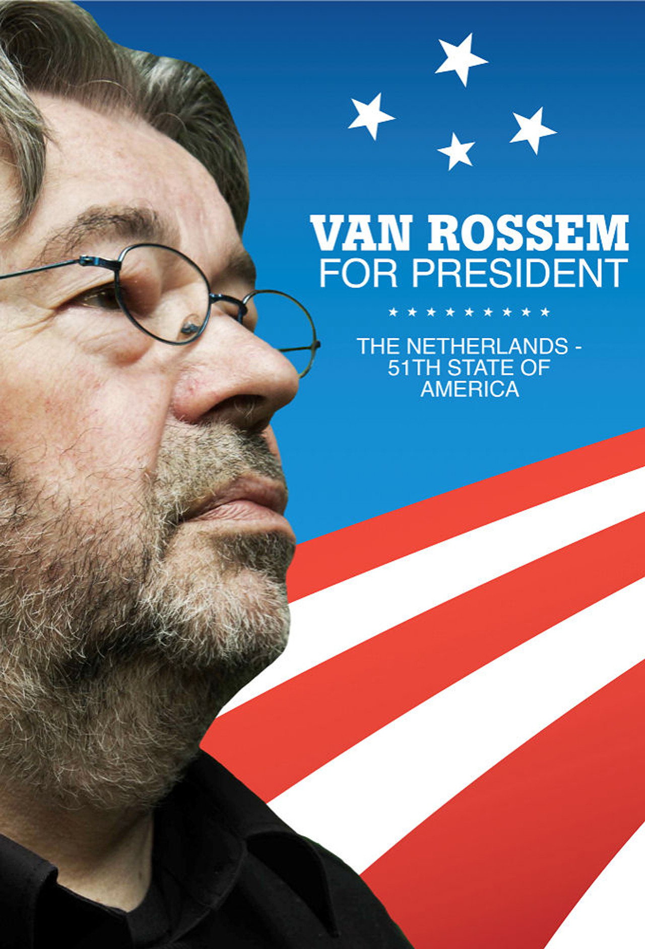 Van Rossem For President affisch