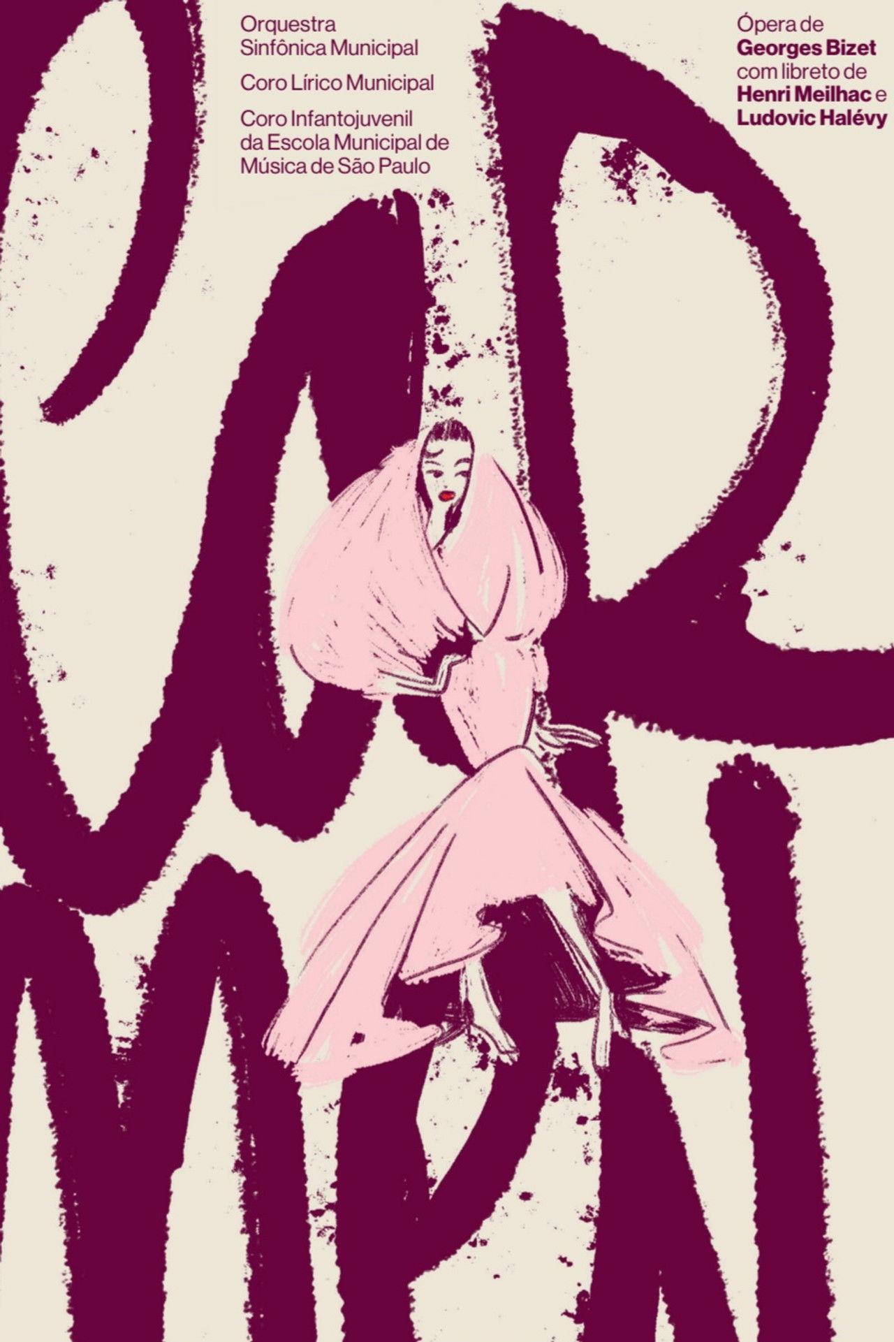 Ópera Carmen, de Georges Bizet - Theatro Municipal de São Paulo Backdrop