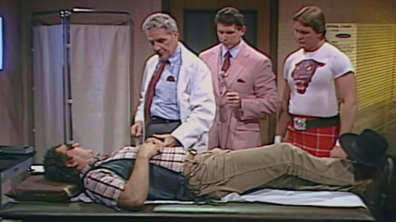Bob Orton gets his broken arm looked at