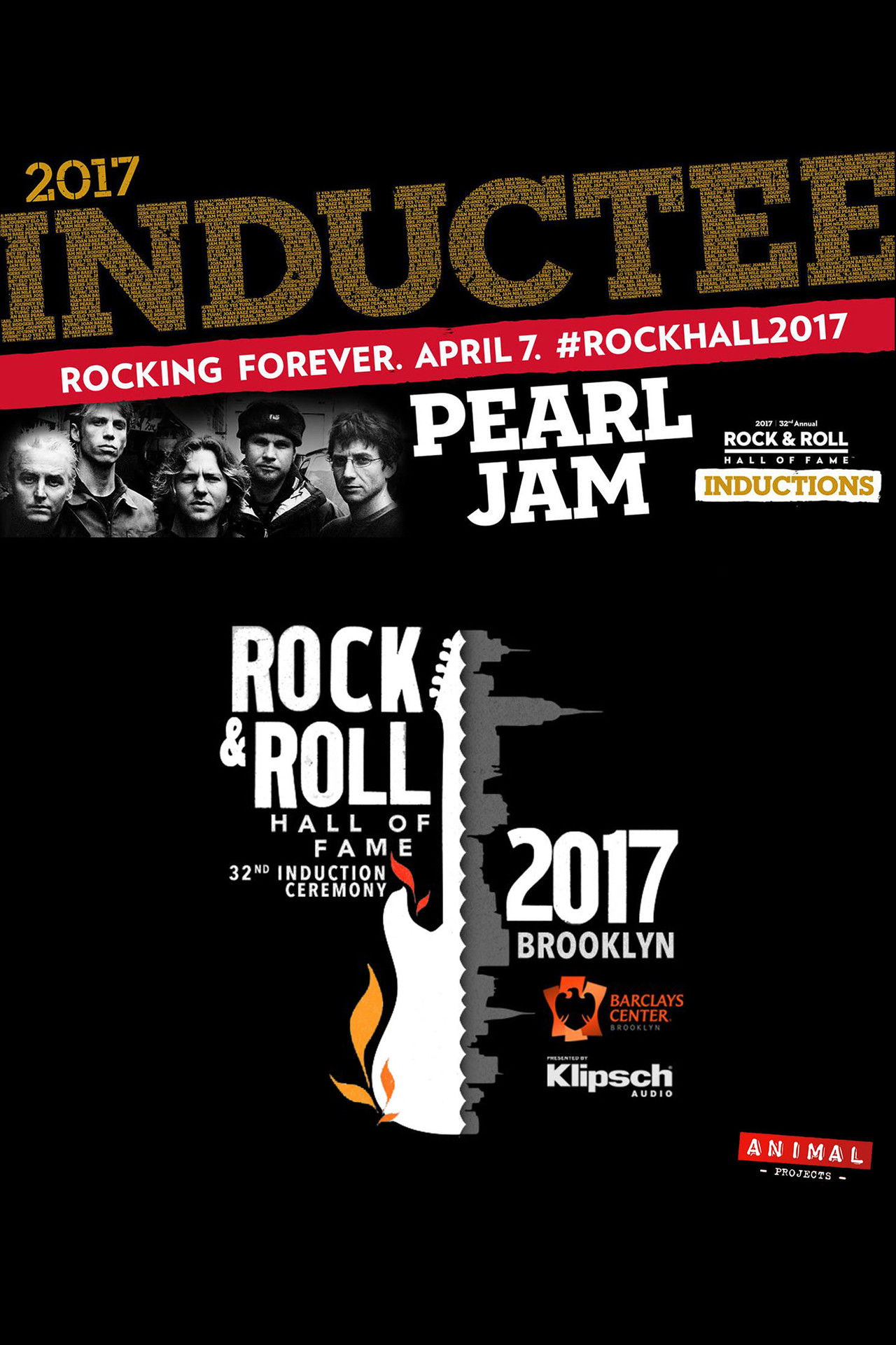 Pearl Jam: Rock And Roll Hall Of Fame Induction Ceremony Backdrop