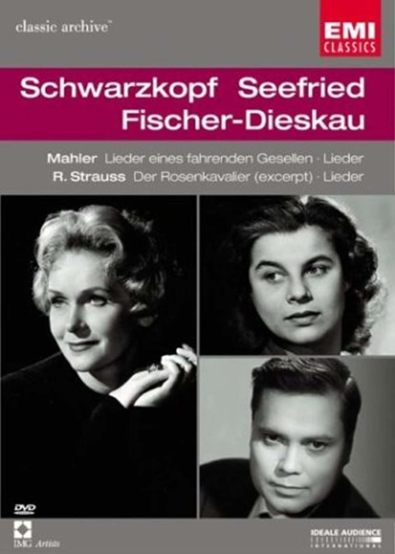 Schwarzkopf*, Seefried*, Fischer-Dieskau* – Mahler . R. Strauss Backdrop
