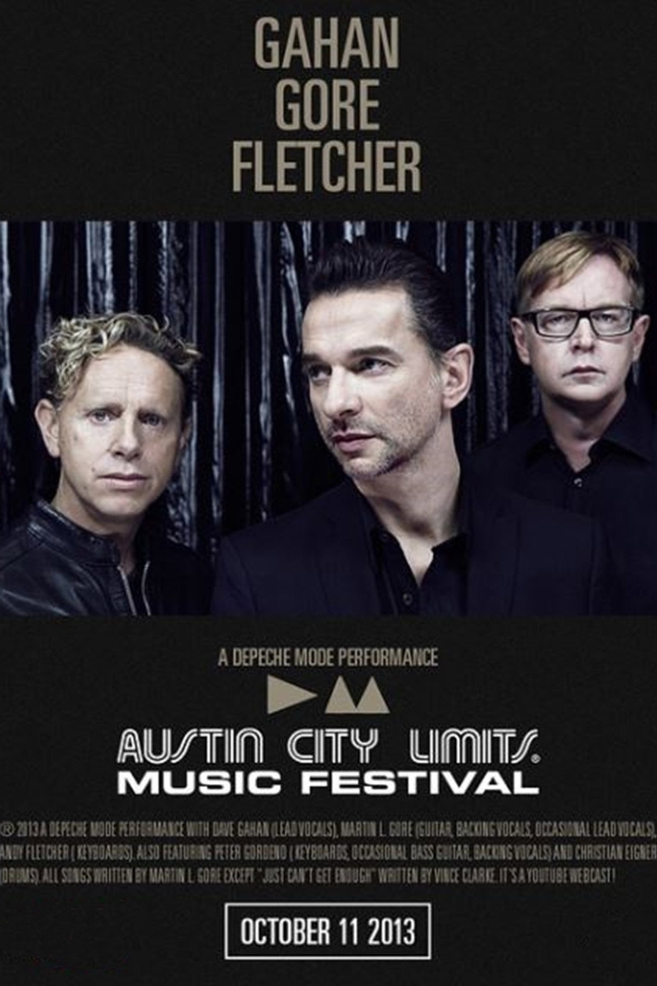 Depeche Mode - Austin City Limits Music Festival 2013 filmaffisch