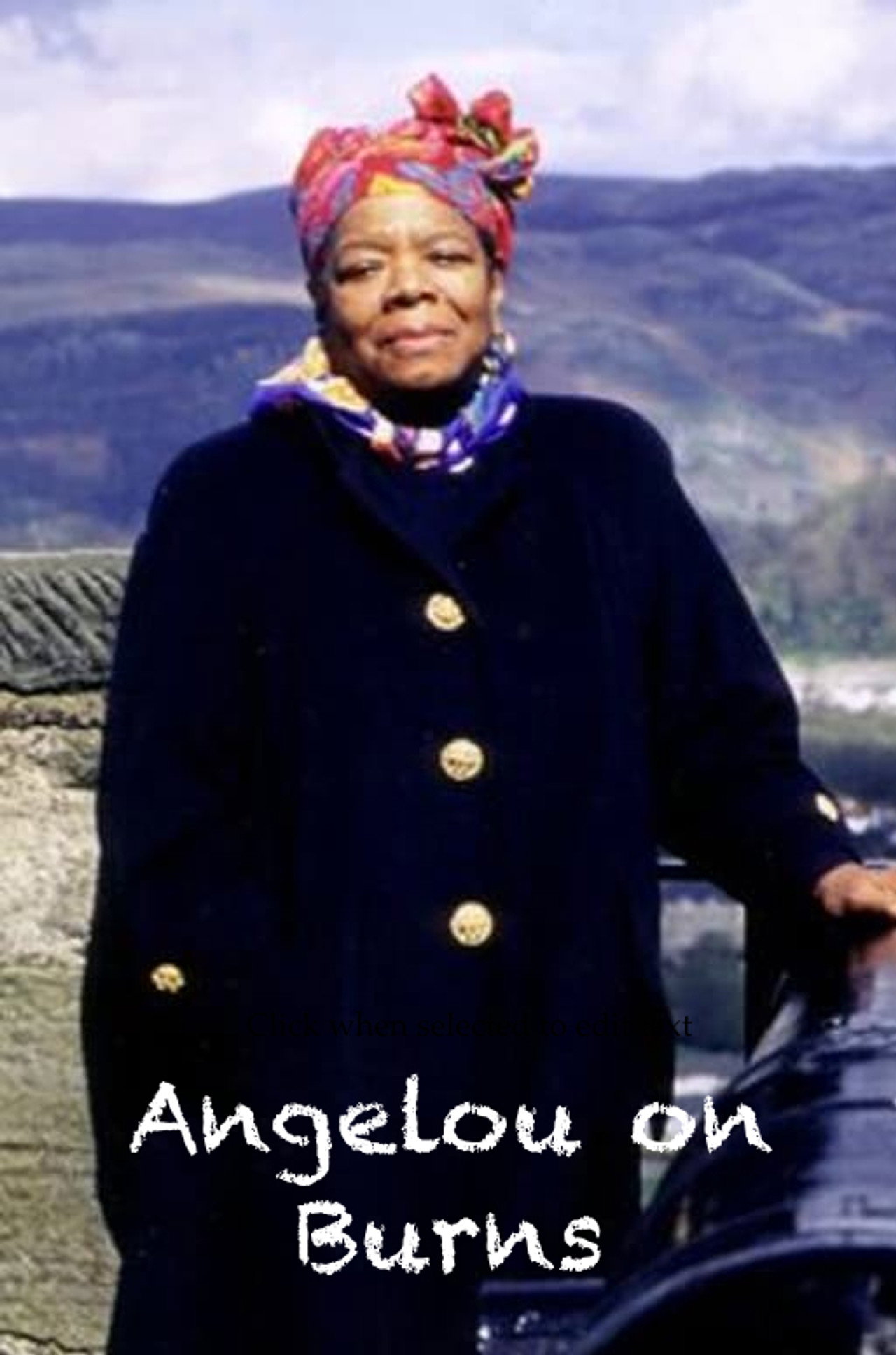 Angelou on Burns Backdrop