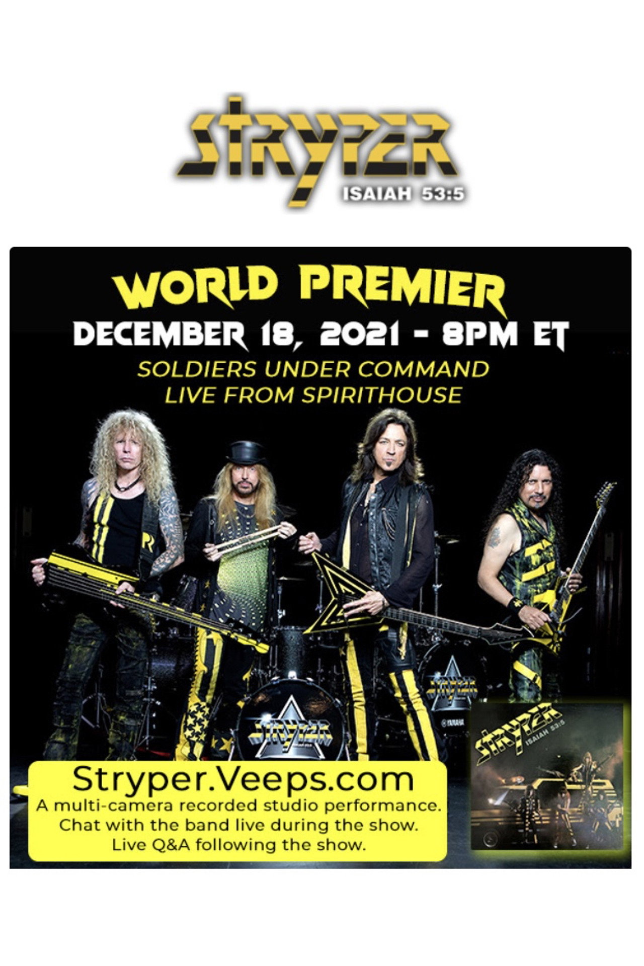 Stryper - Soldiers from the Underground Live Stream filmaffisch