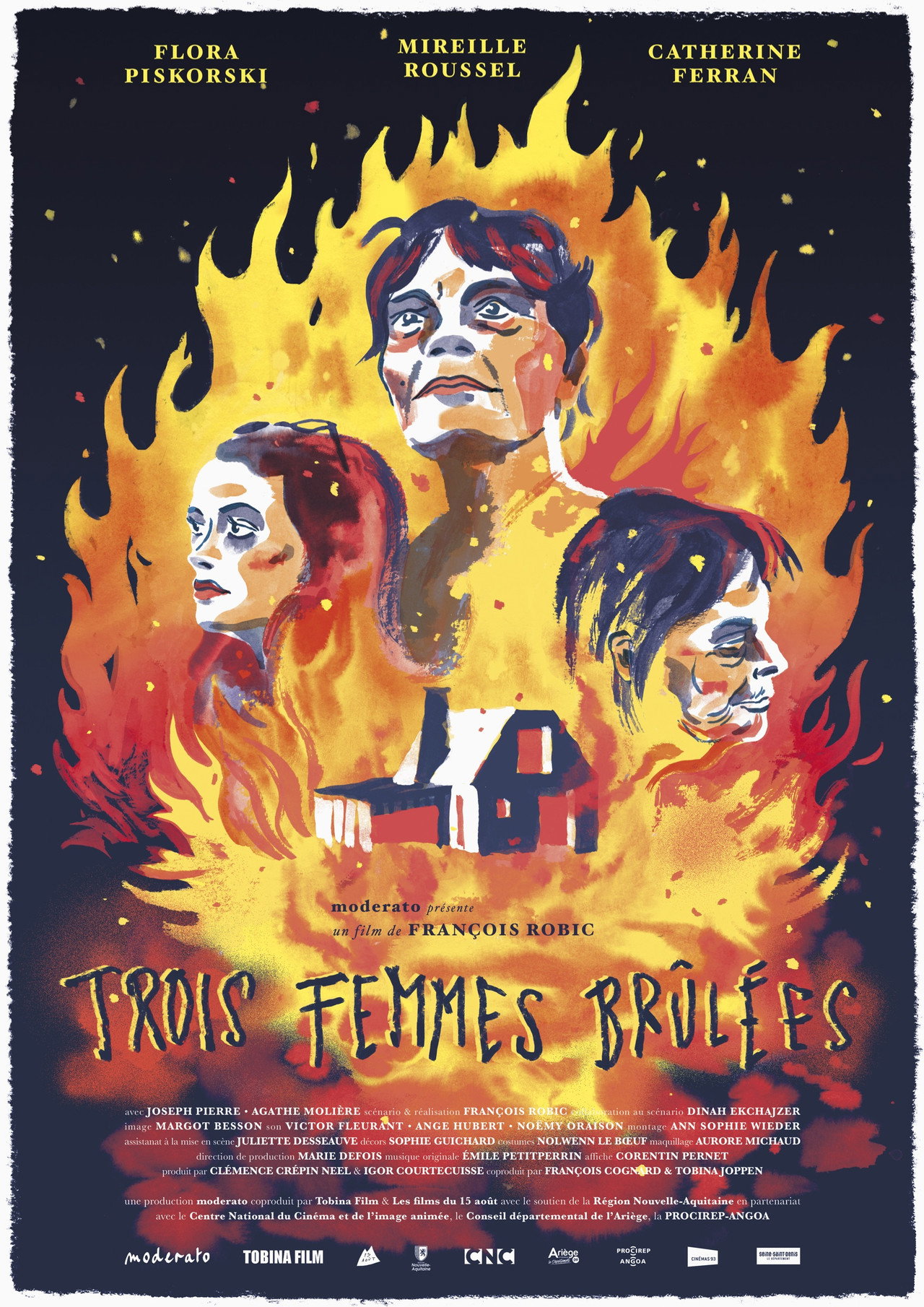 Trois femmes brûlées Backdrop