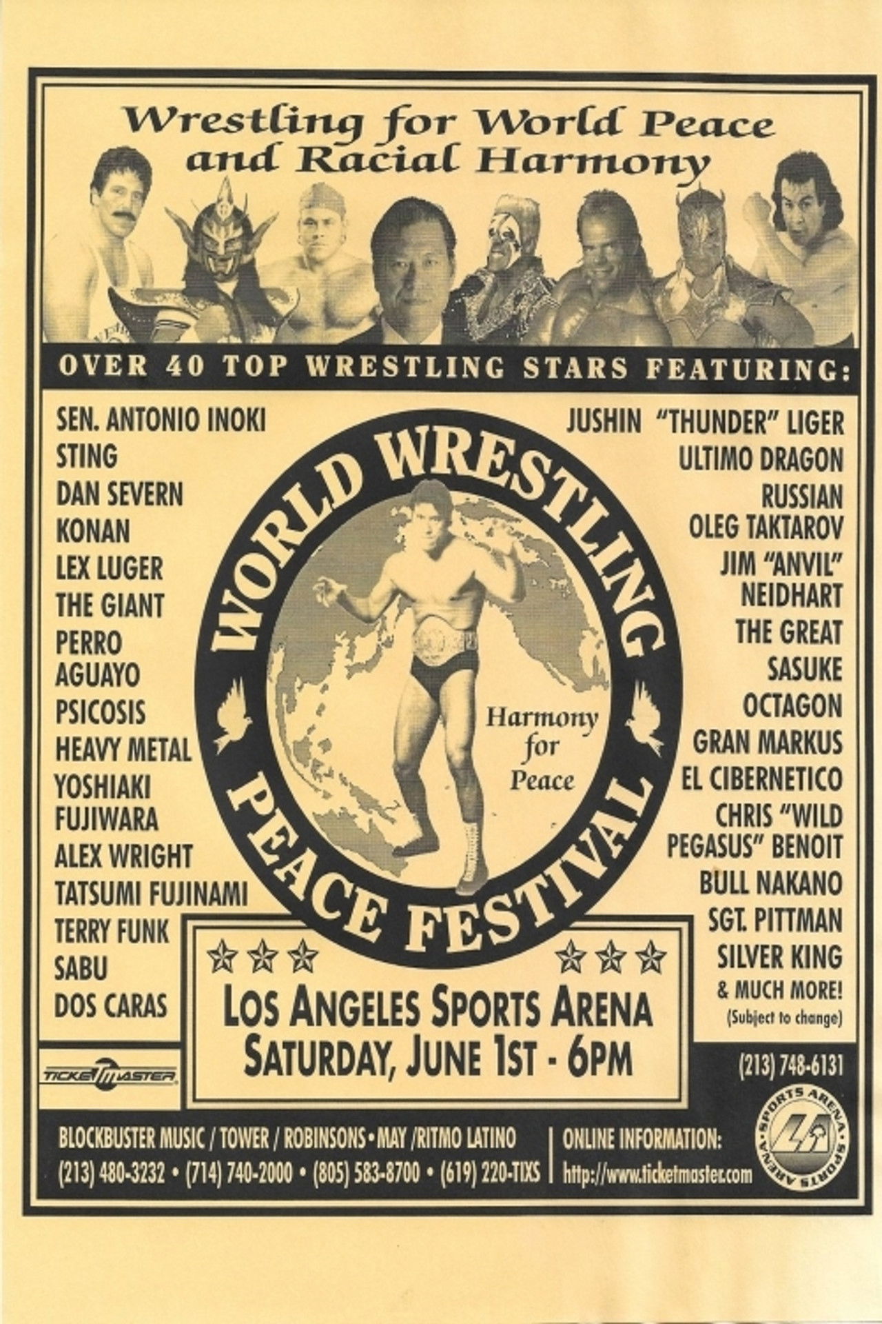 World Wrestling Peace Festival Backdrop